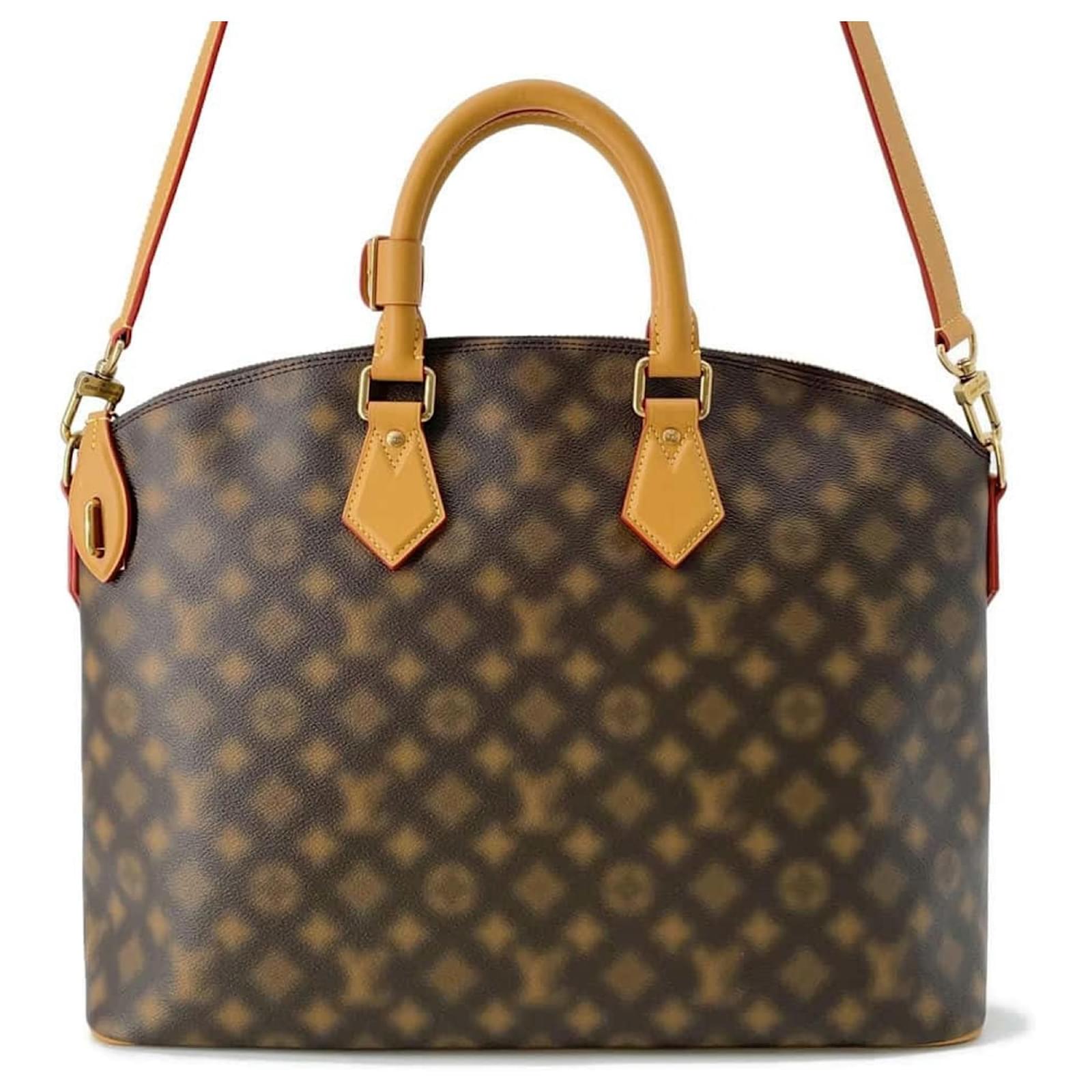 Louis Vuitton Monogram Neo Lockit MM Handbag Brown Patent leather