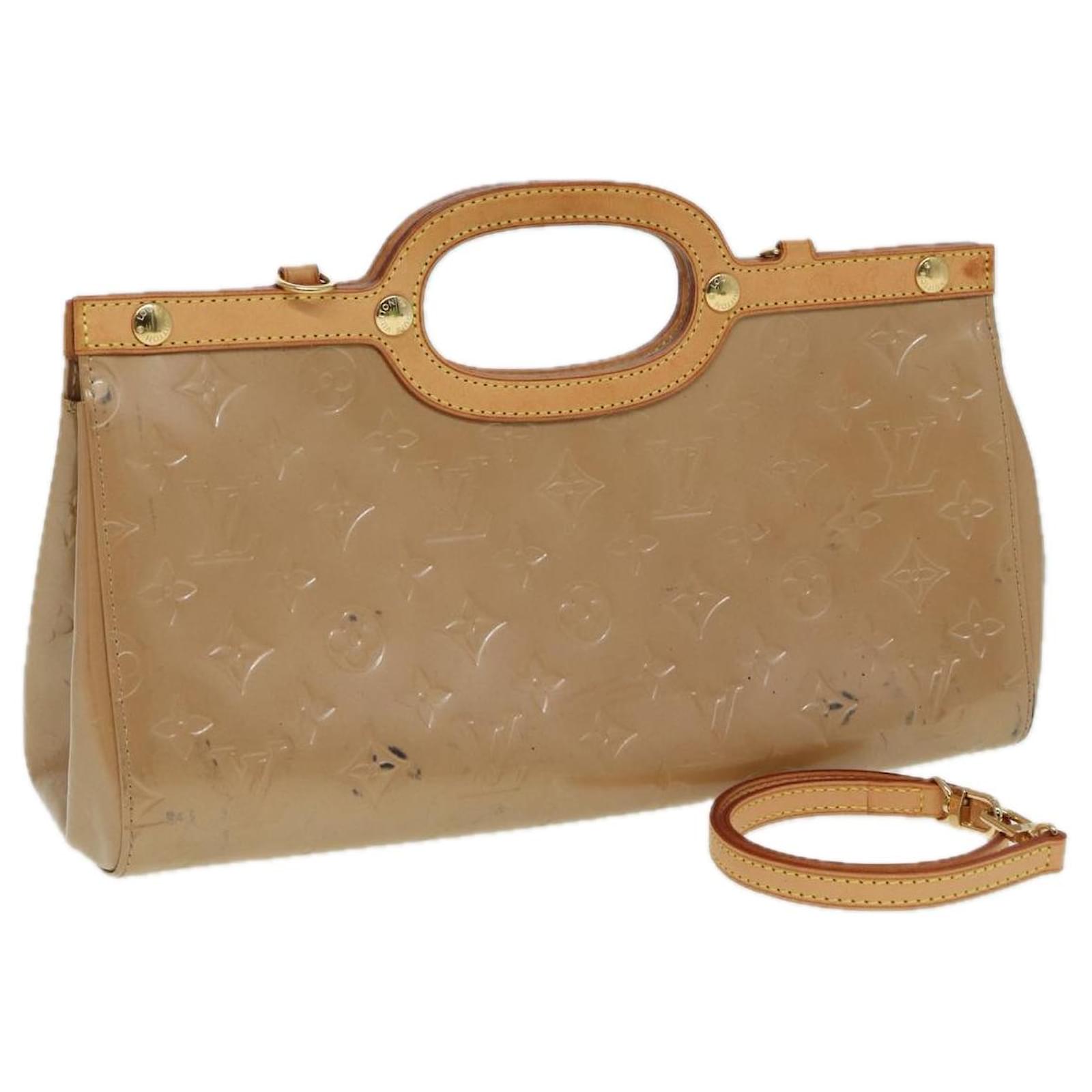 LOUIS VUITTON Vernis Roxbury Drive Hand Bag 2Way Noisette M91391 