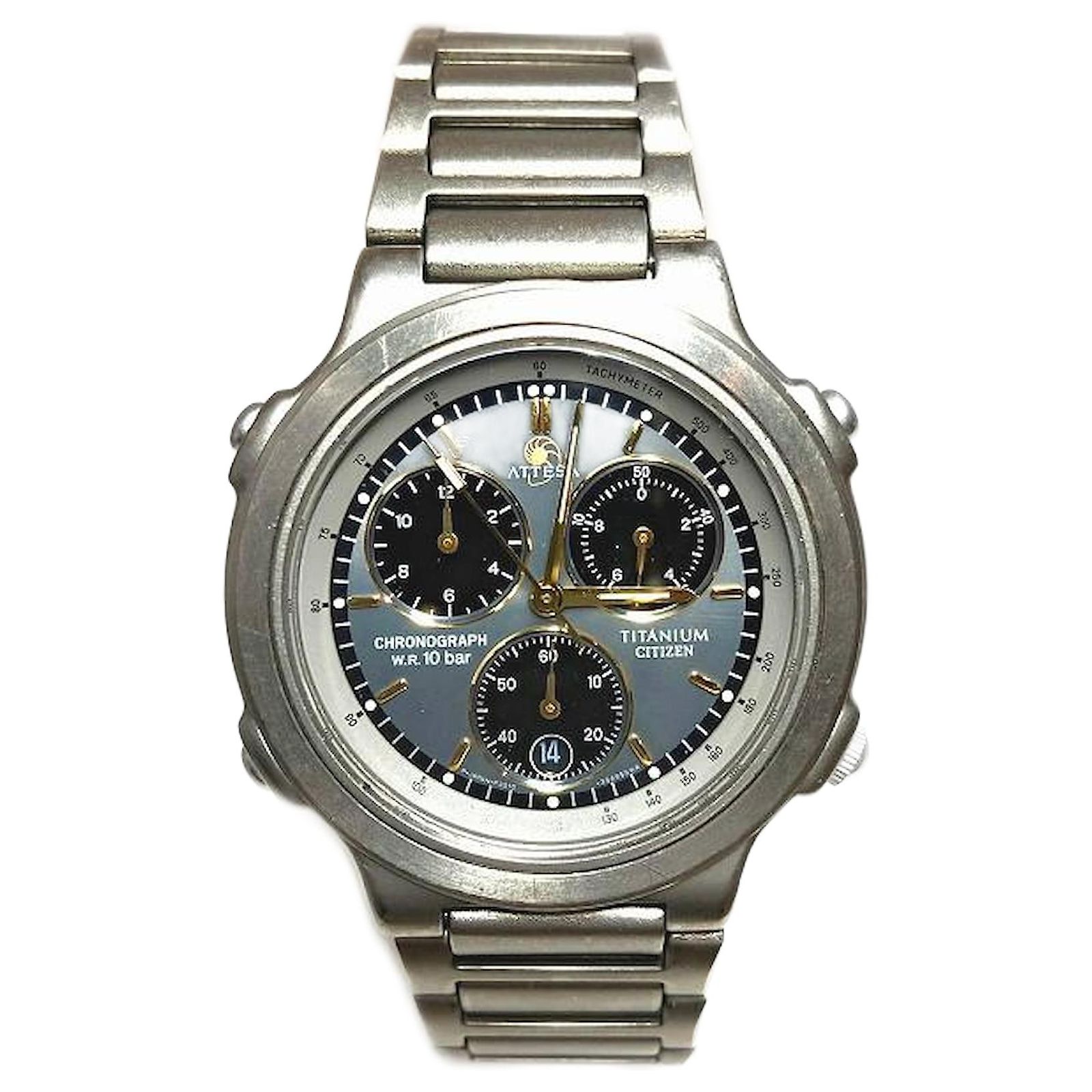 CITIZEN／ATTESA /3560-353048 クォーツ式 クロノグラフ 時計(アテッサ 