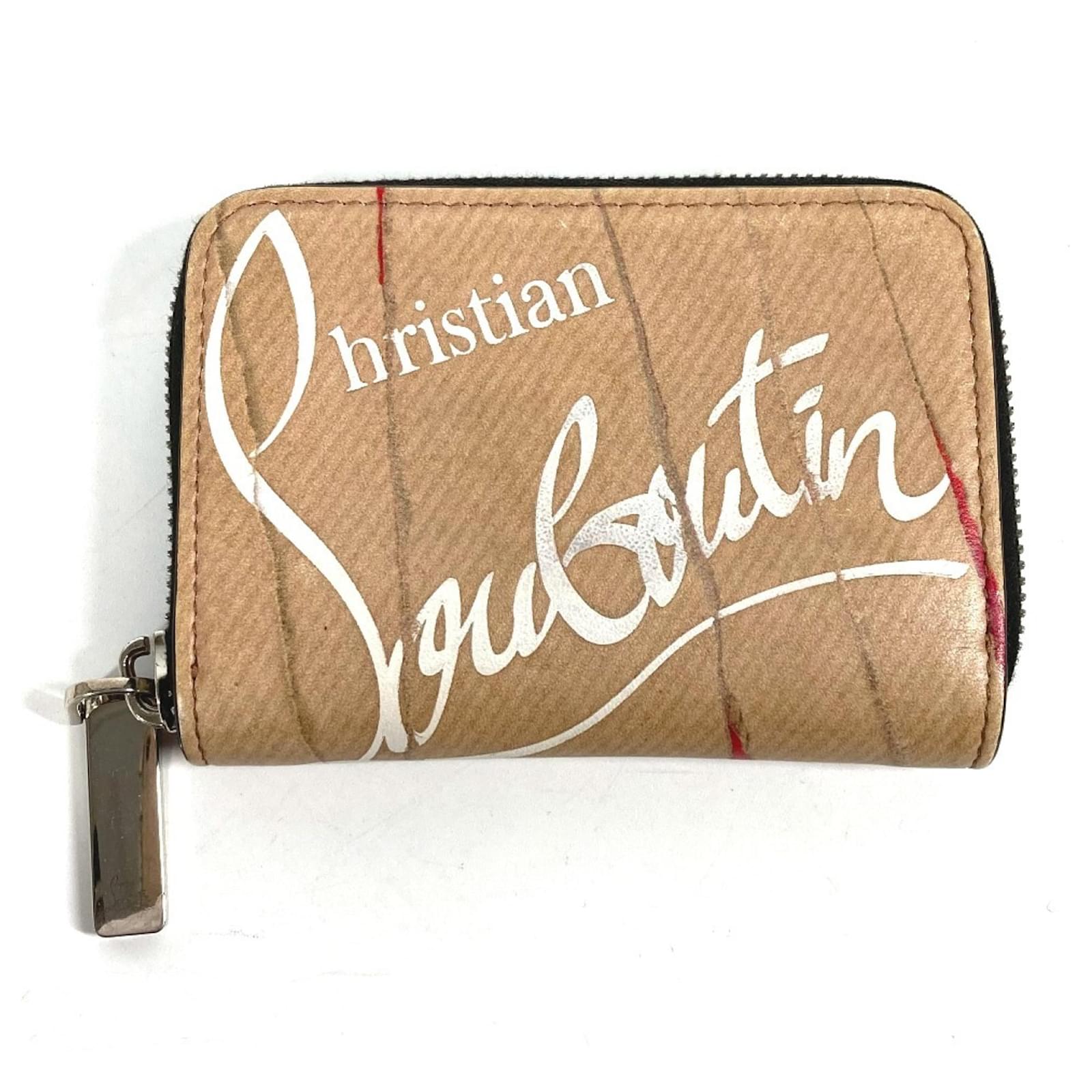 Christian Louboutin Beige Leather Coin Purse ref.1551845 Joli Closet