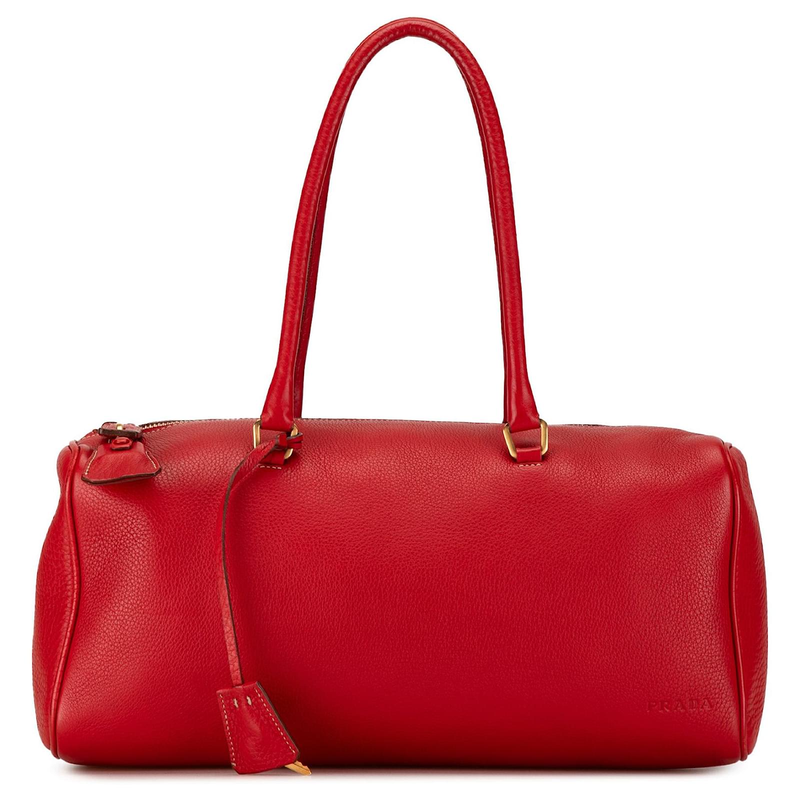 PRADA ボストンバッグ RED（Red Prada Vitello Daino Boston Bag
