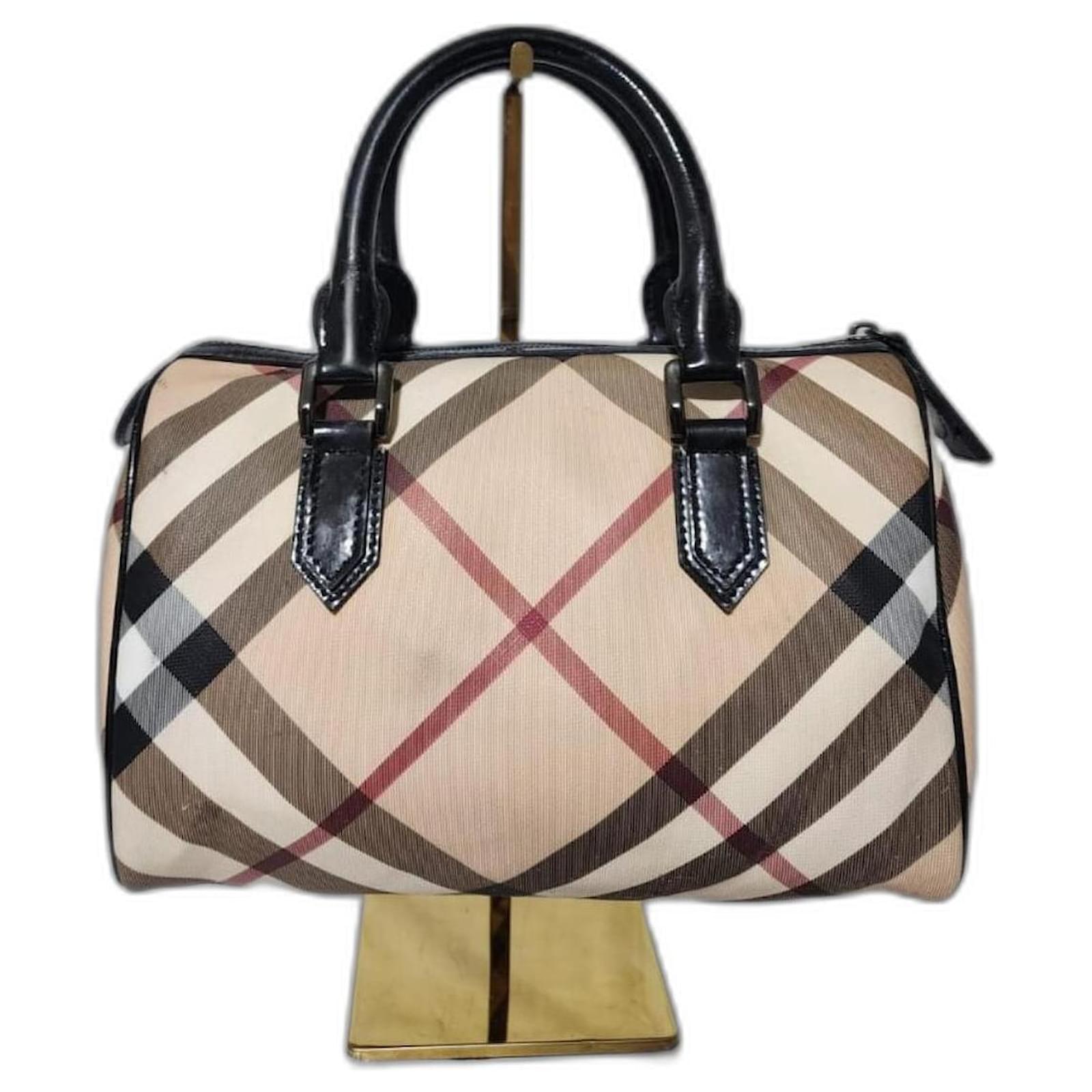 Burberry Borse Tessuto E Pelle Borsa Boston Chester In PVC E Pelle