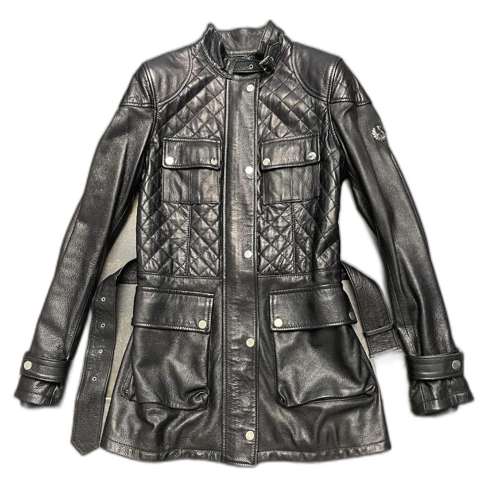 Belstaff Winterjacke, Mäntel Schwarz Leder Joli Closet