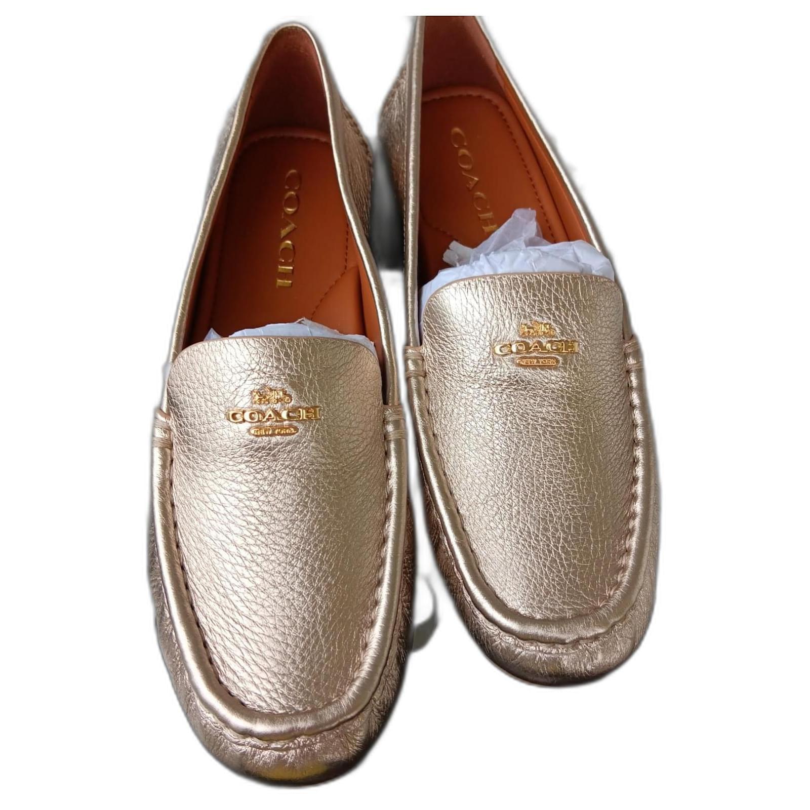 Mocasines Coach, modelo Marley Leather, en cuero Nuevos