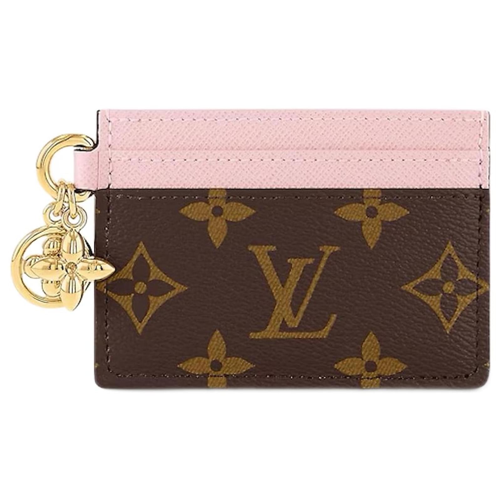 Louis Vuitton Porte-cartes LV Charms Toile Rose Joli