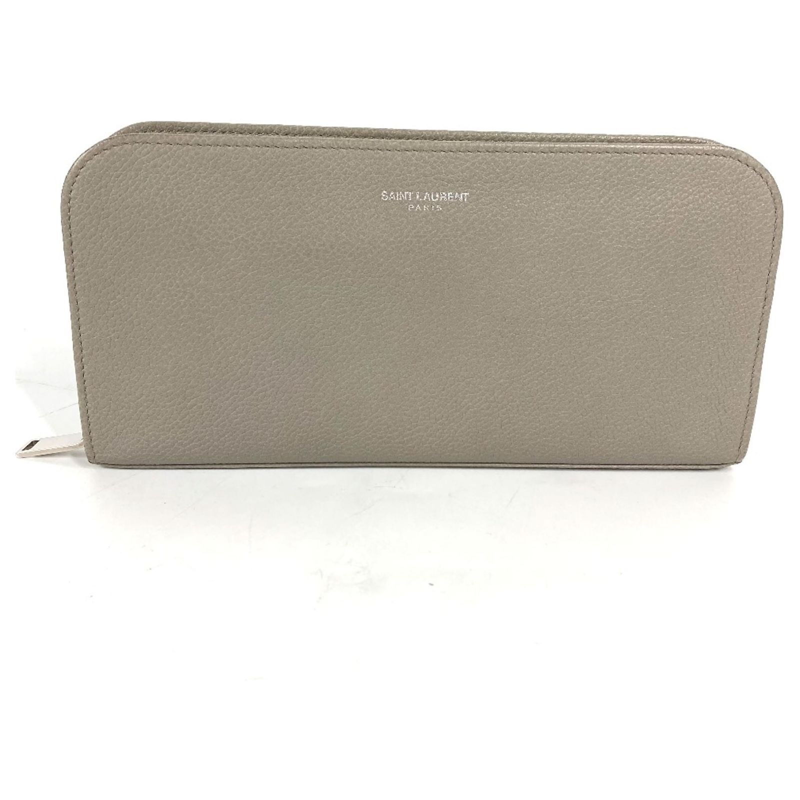 Saint Laurent Gray Leather Long Wallet Brown ref.1554657  display picture 2