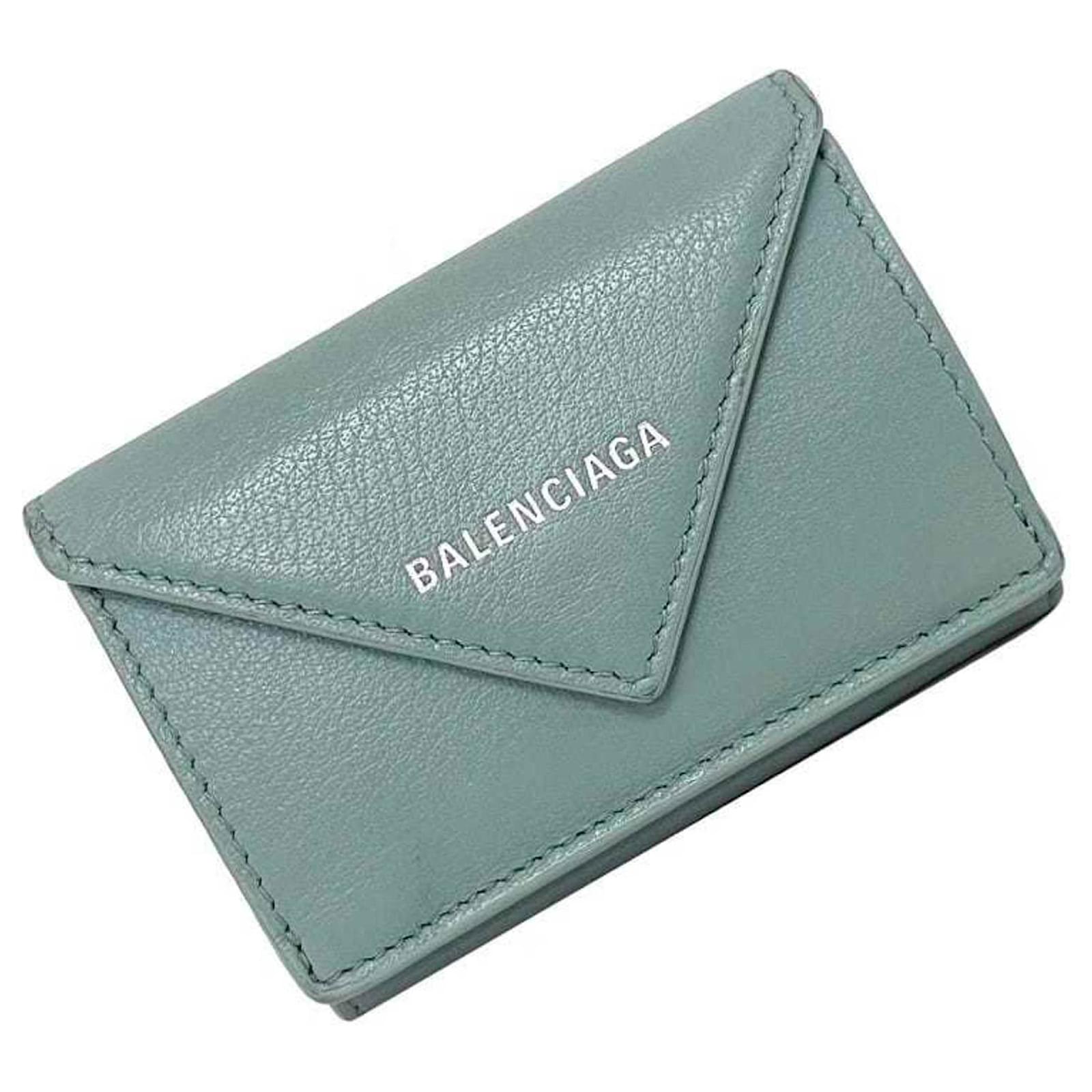 ★BALENCIAGA★ Tri-fold wallet light gray 5938131IZI31460 59 Balenciaga | Bags | Balenciaga Mini Wallet Grey Saffiano
