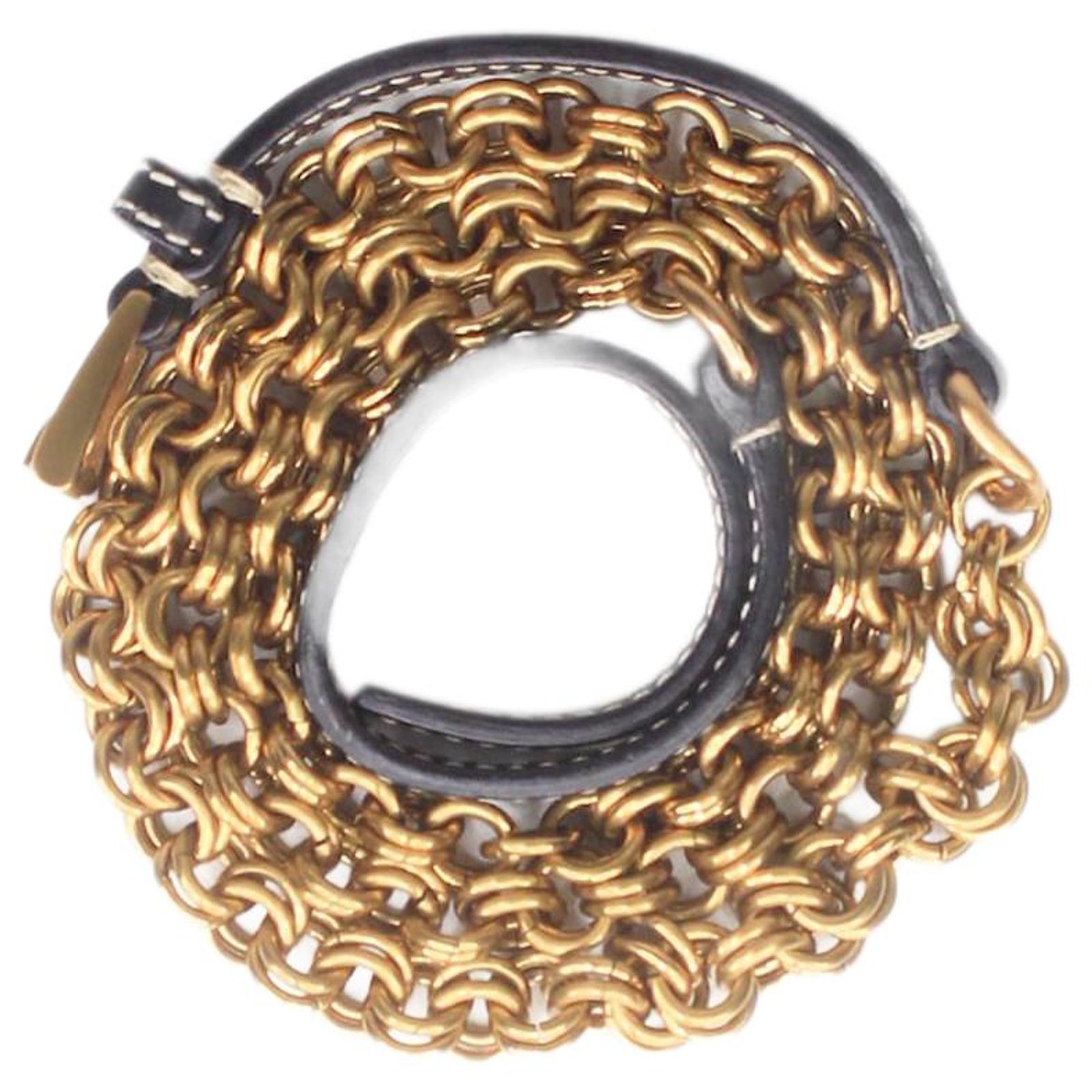 Prada gold chain and leather belt PRADA Gold Belts for Women for sale | eBay main image 4