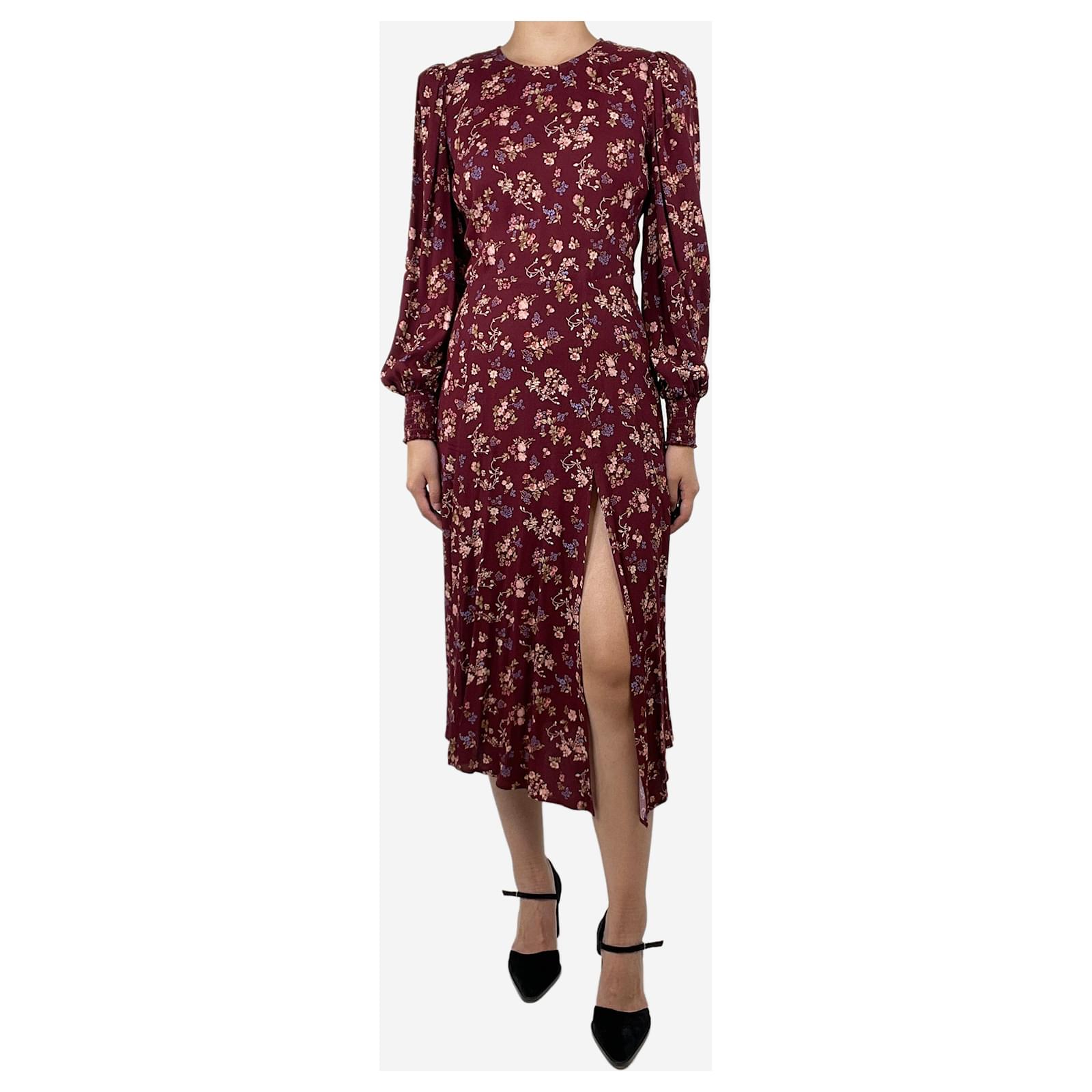 rust midi bridesmaid dress Frieda Cowl Neck Side Split Ribbed Midi Dress Rust– Selfie Leslie