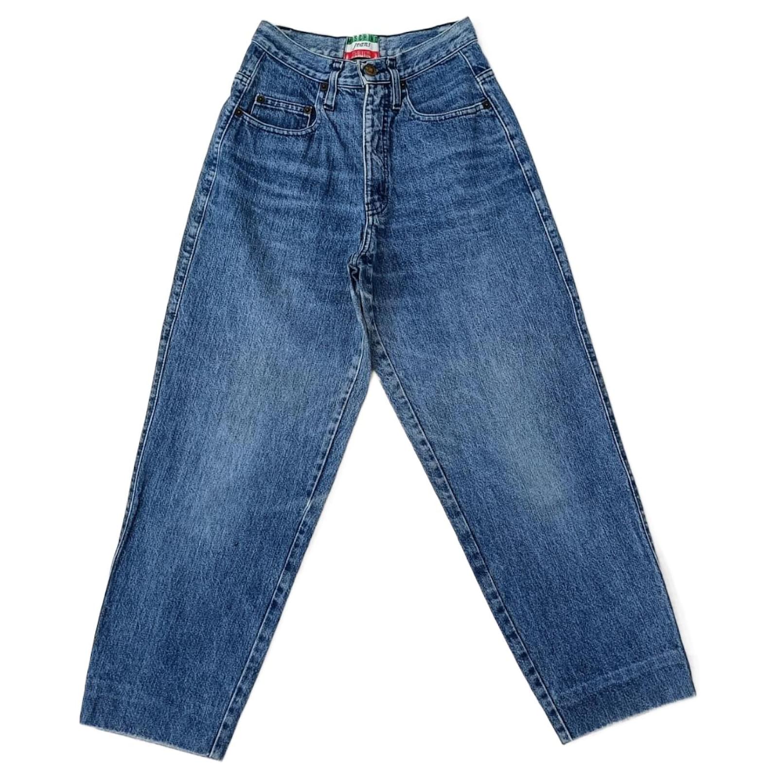 【送料&関税込】Moschino High-waisted Jeans MOSCHINO JEANS high-rise Tapered Jeans | Blue | FARFETCH