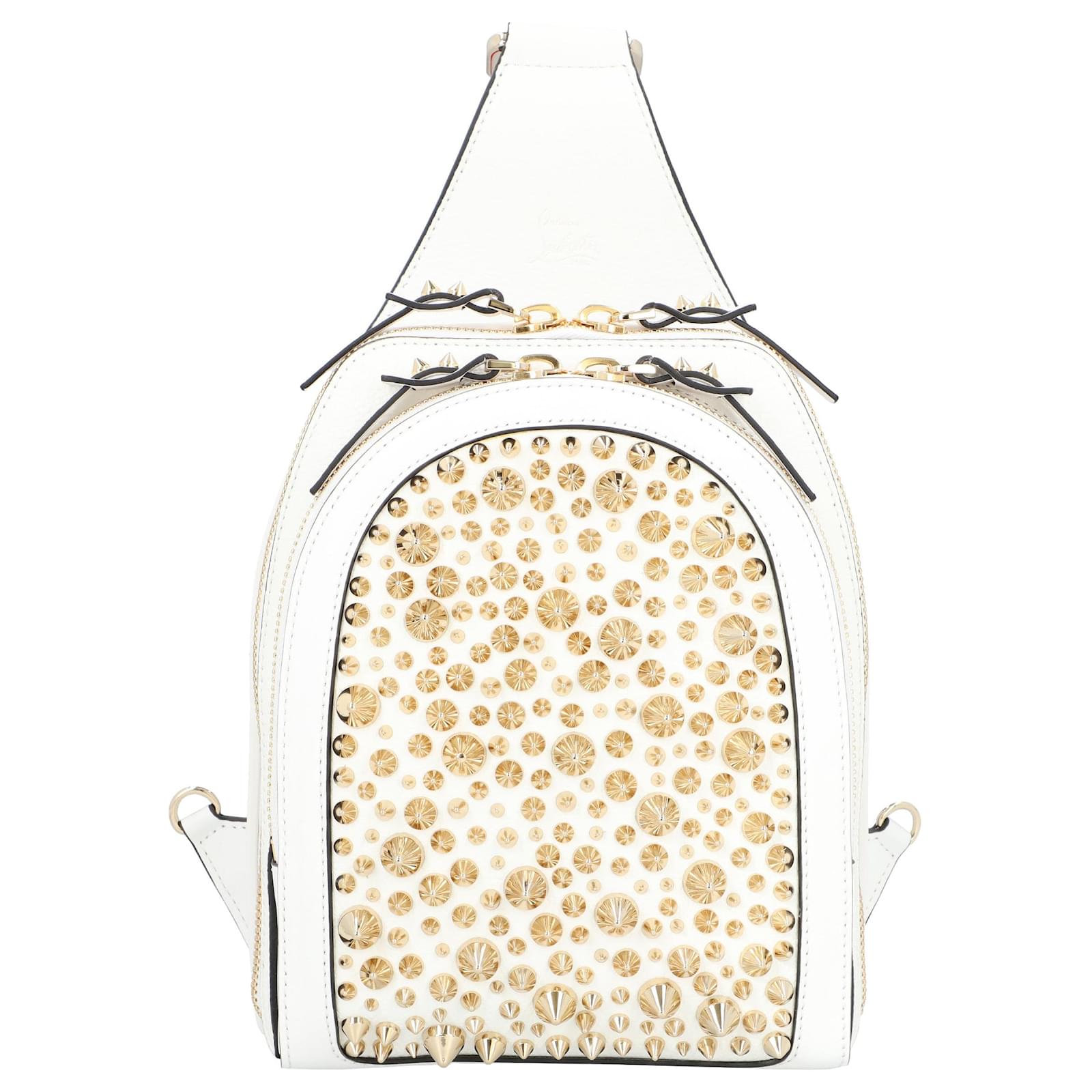 Christian Louboutin Loubifunk Crossbody Bag White Leather