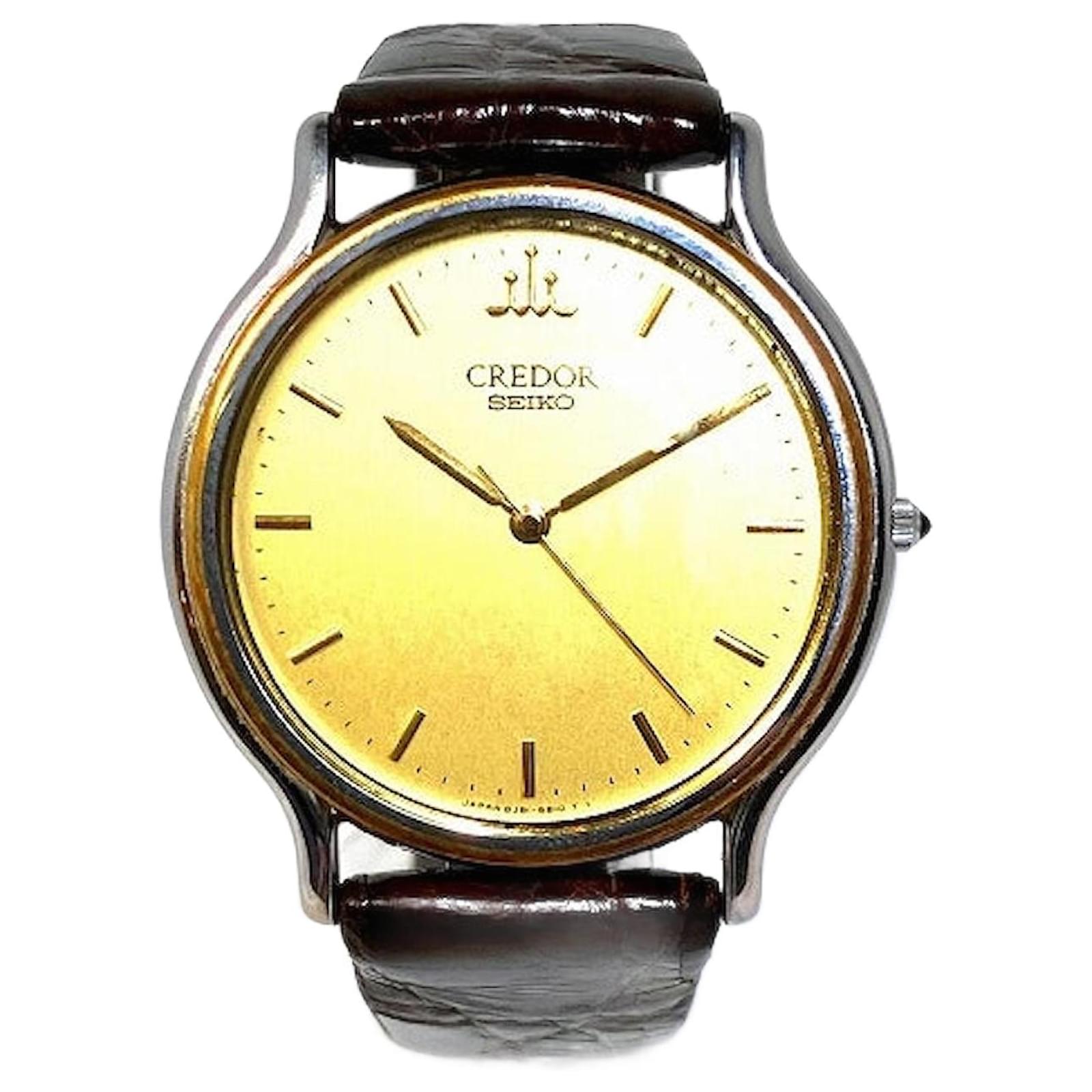 SEIKO CREDOR 8J81-6B00 18KTベゼル 美品 Credor Seiko 8J81-6B00 18KT Bezel Gold Coin Dial
