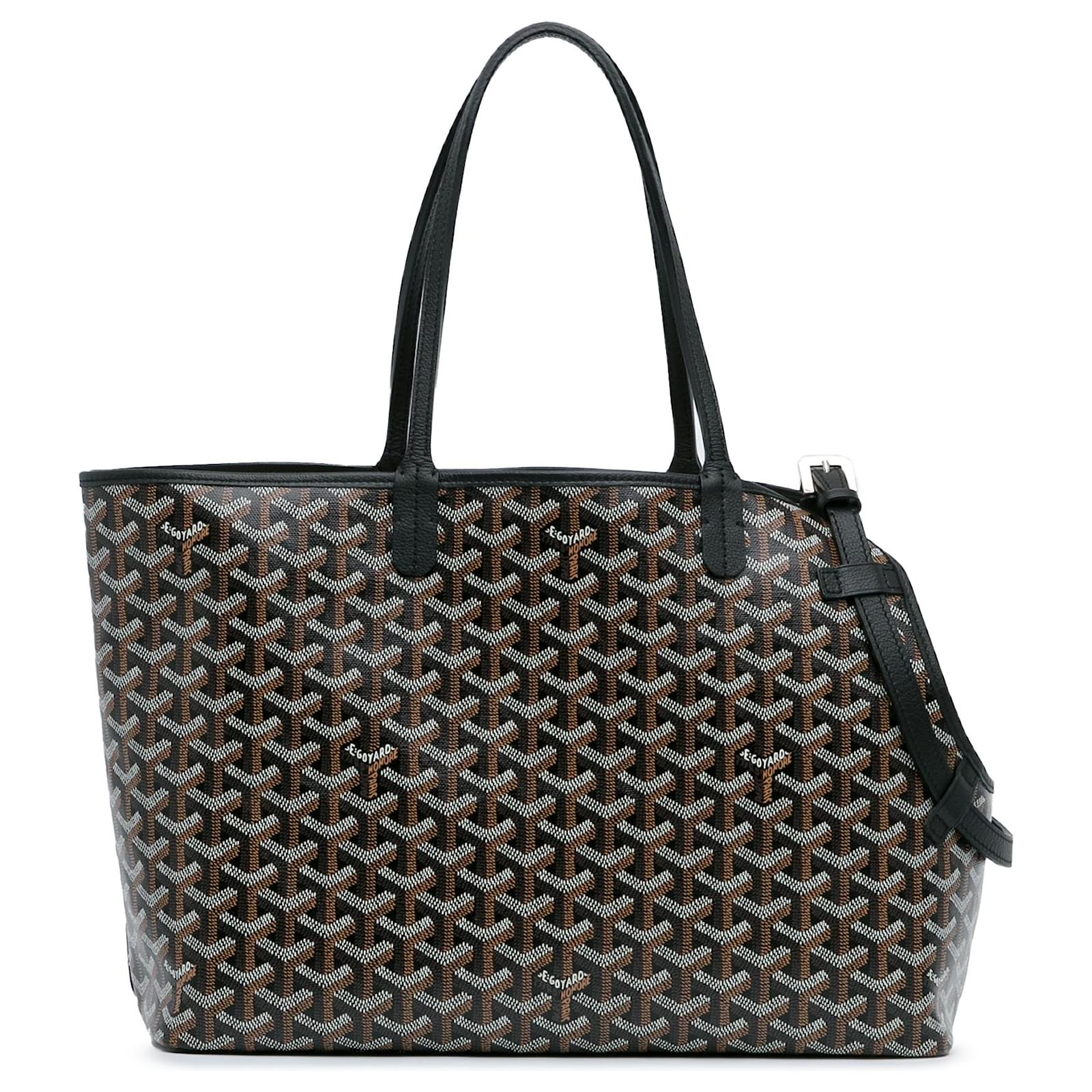 Goyard Black Goyardine Chien-Gris Pet Carrier Cloth Cloth ref