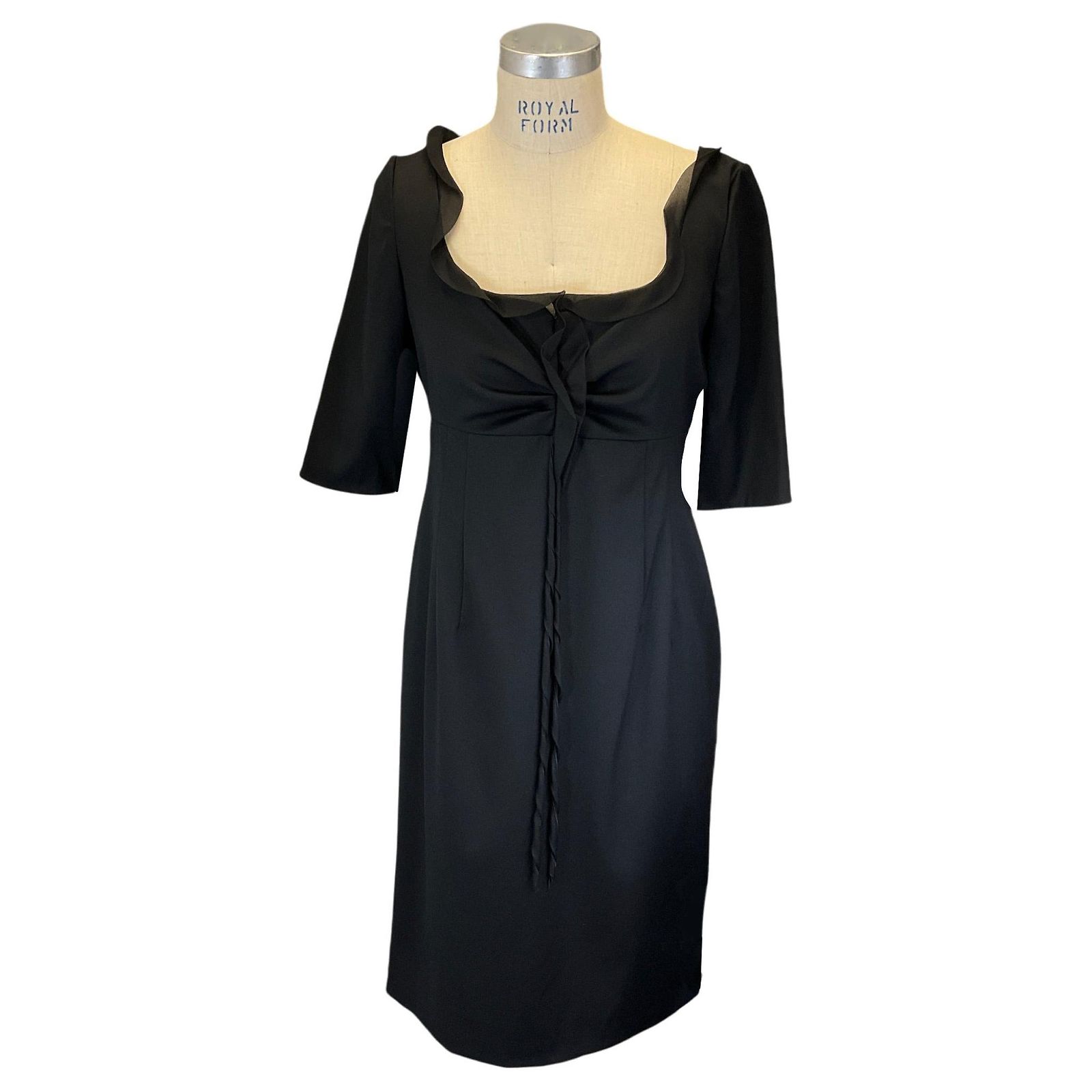 Valentino Hiver 2008 Black Wool Stretch Dress ref.1568599 - Joli 