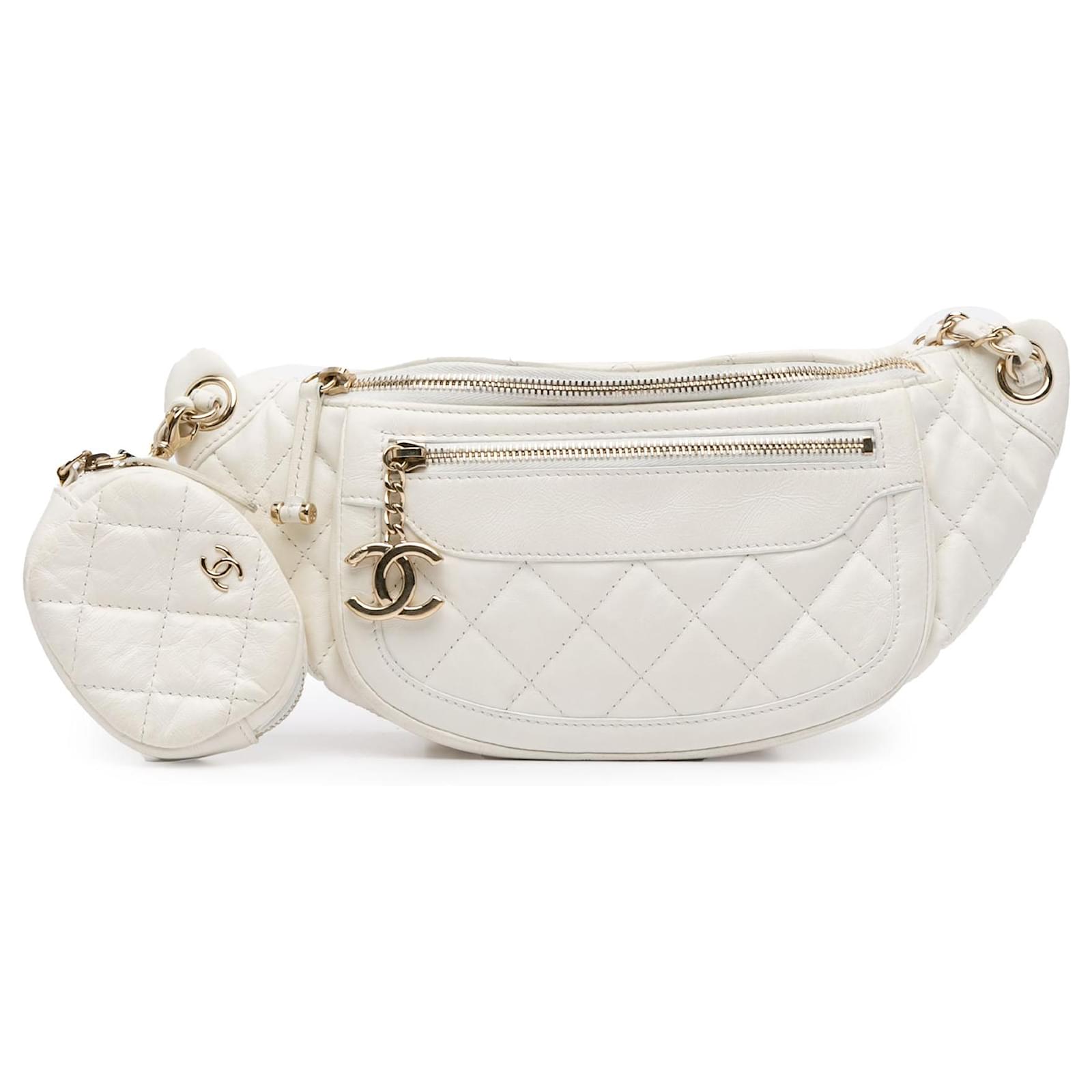 Chanel belt bag white online