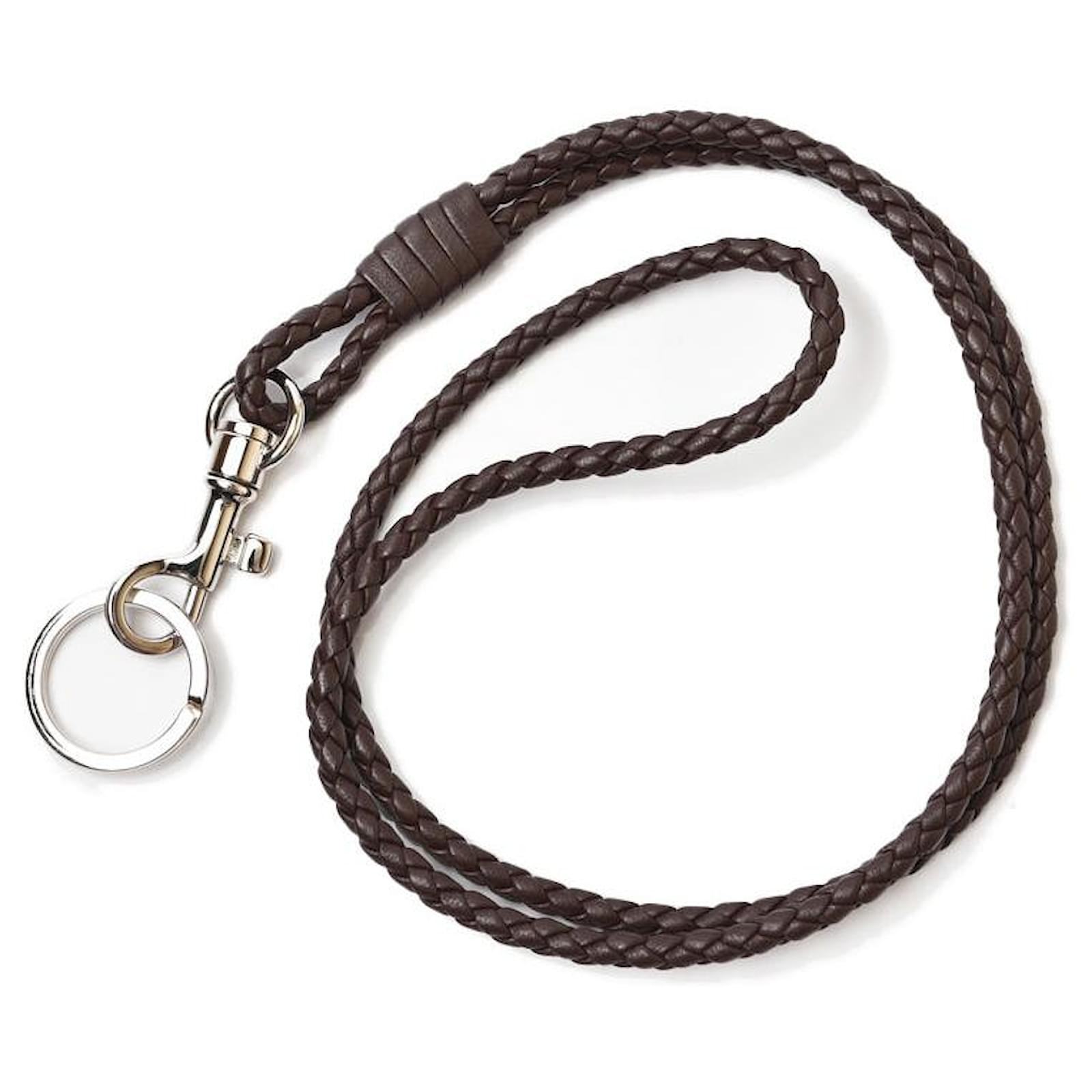 Bottega Veneta Leather Keyring Neck Strap 113540 in Pristine Condition