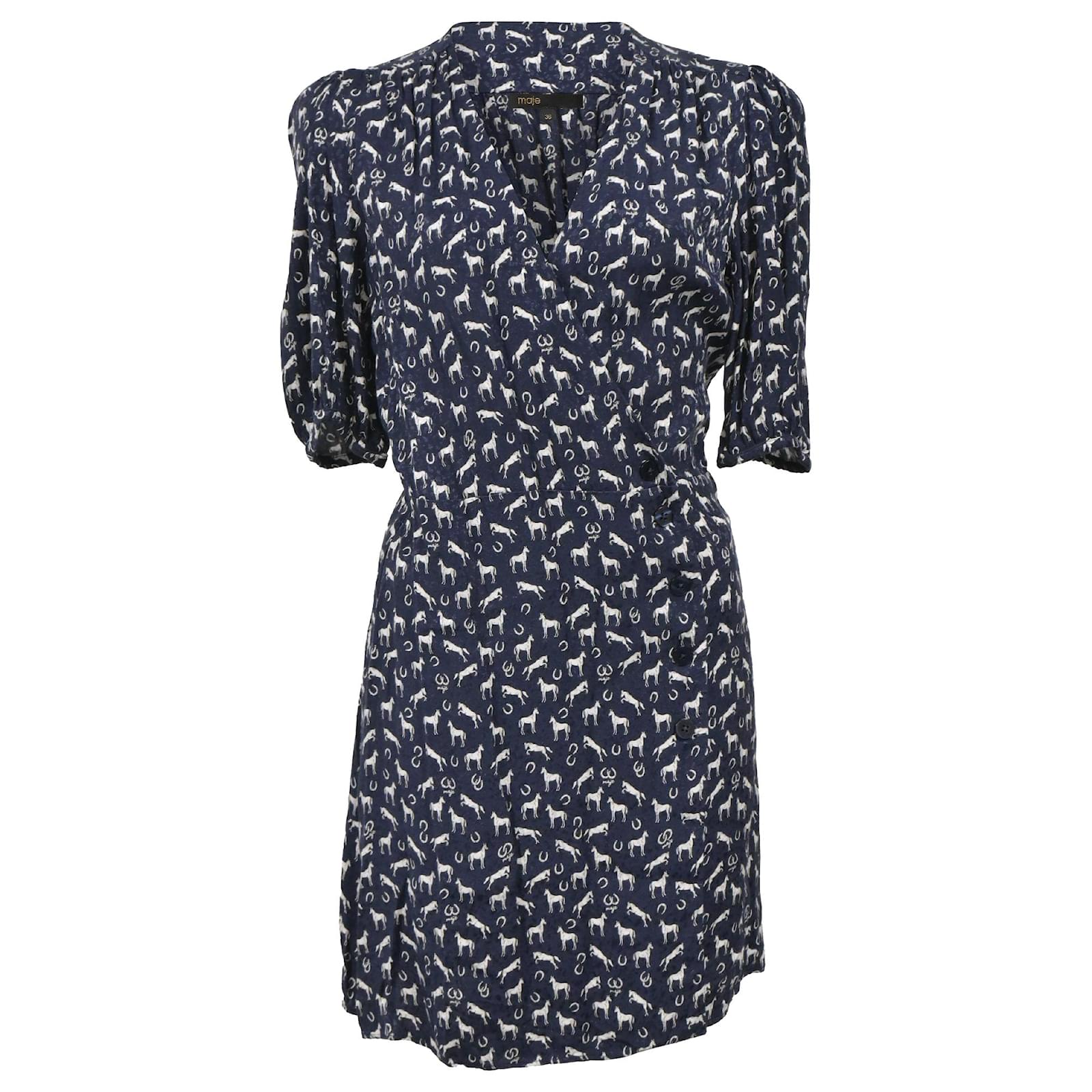 Joenie jacquard wrap dress best sale