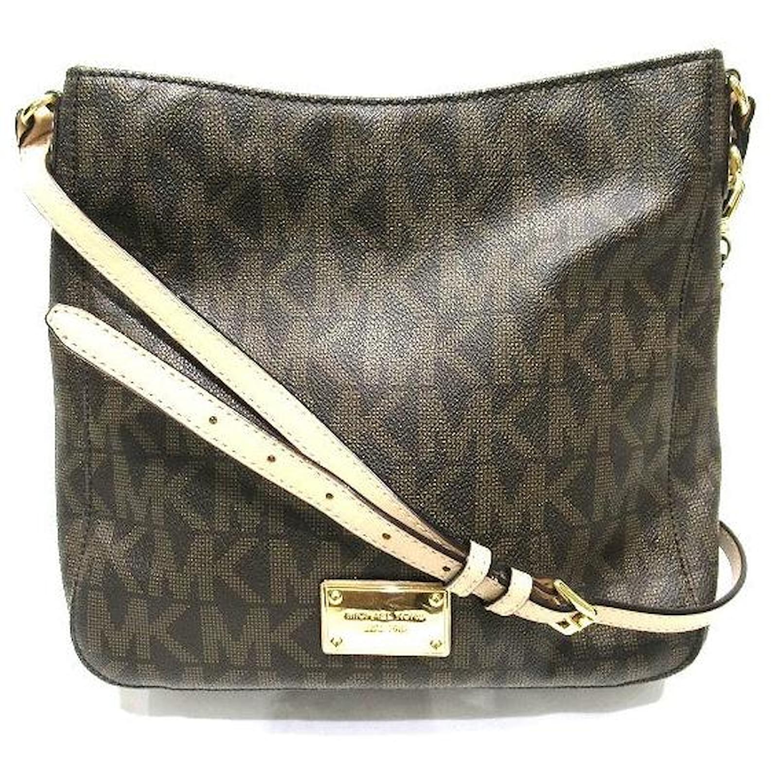 Michael kors crossbody brown pvc bag best sale