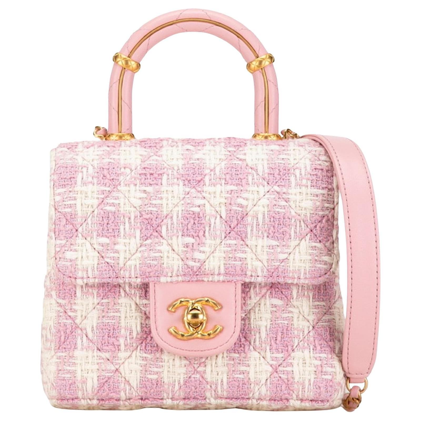 Chanel Flap bag Pink Tweed ref.1572547 - Joli Closet