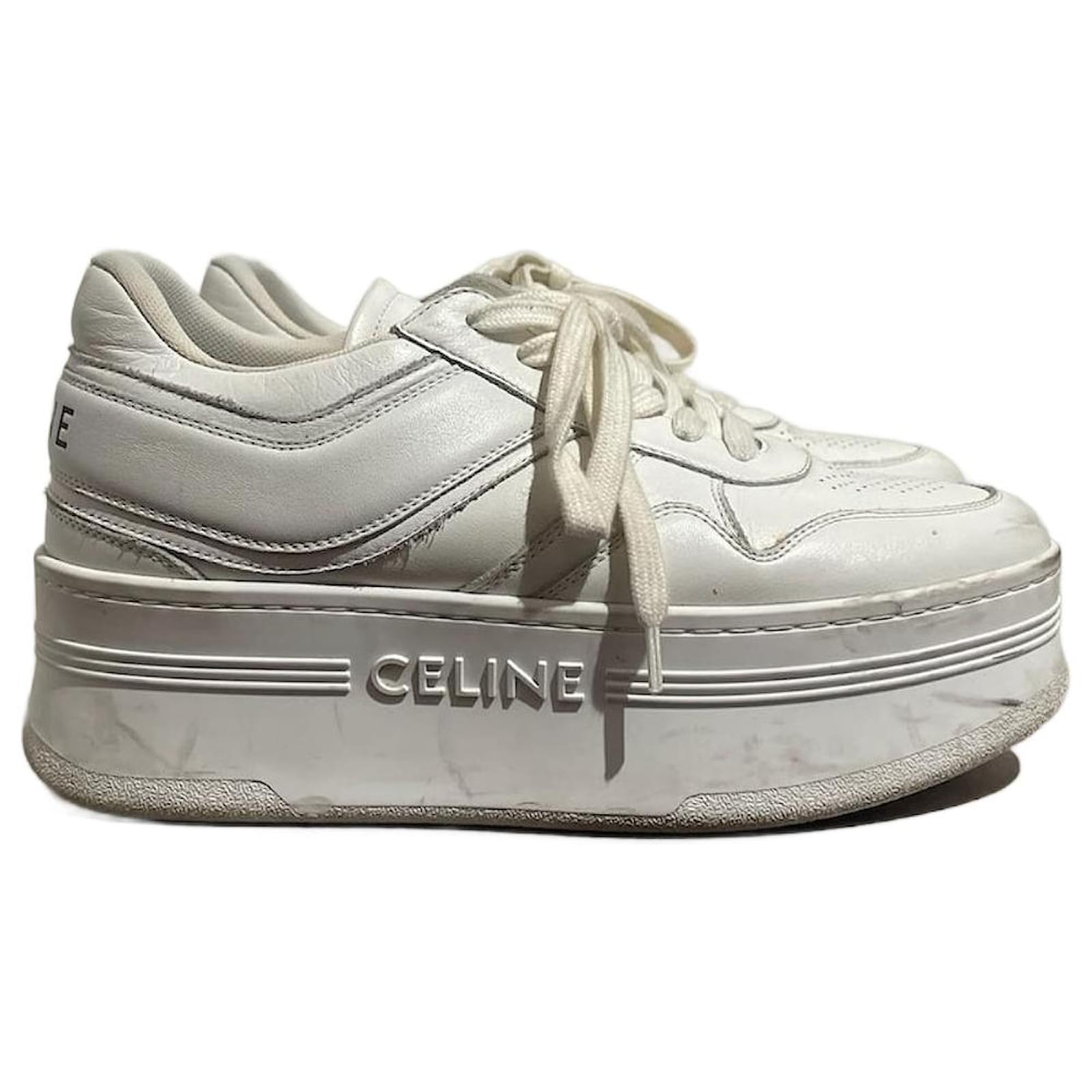 Céline CELINE Trainers T.EU 37 Leather White ref.1572999 - Joli Closet