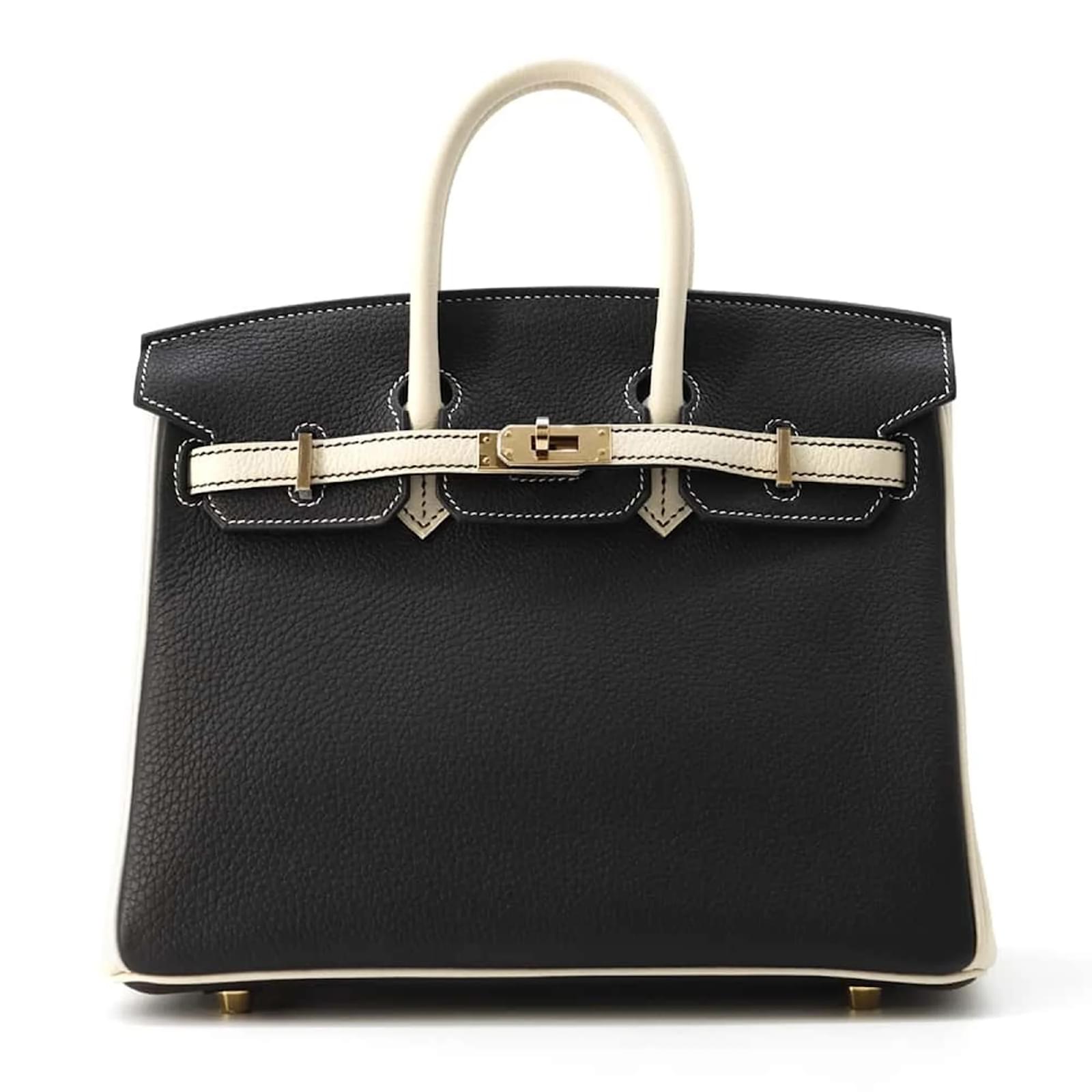 Hermes Hermes Birkin 25 Handbag in Black Togo Leather ref.1573677 Joli Closet