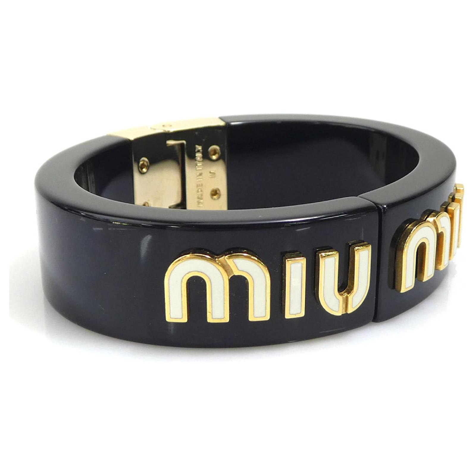Miu Miu Black Acrylic Bangle ref.1573706 - Joli Closet