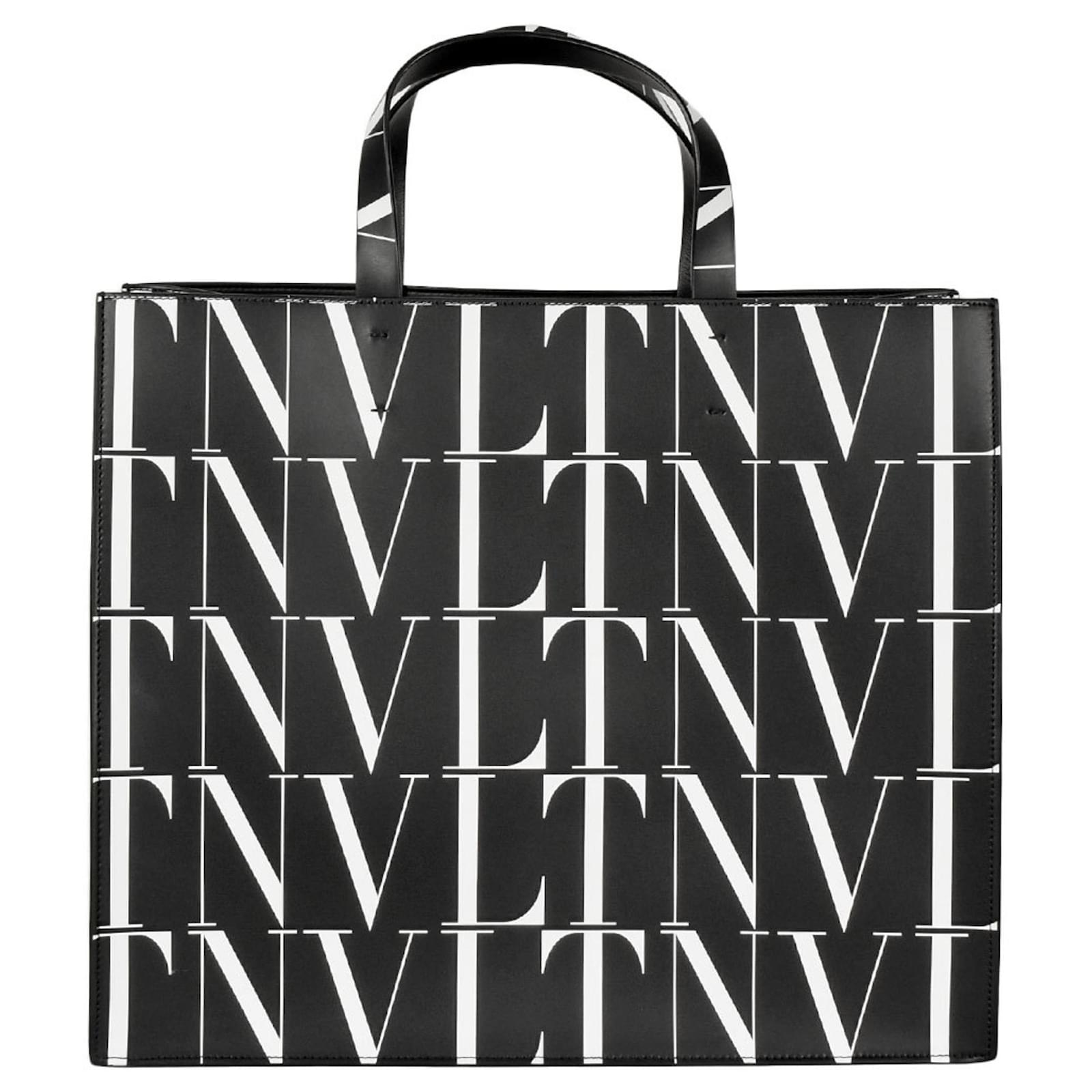 VLTN Times Tote Bag von Valentino Garavani Schwarz Leder ref.1573898 Joli Closet