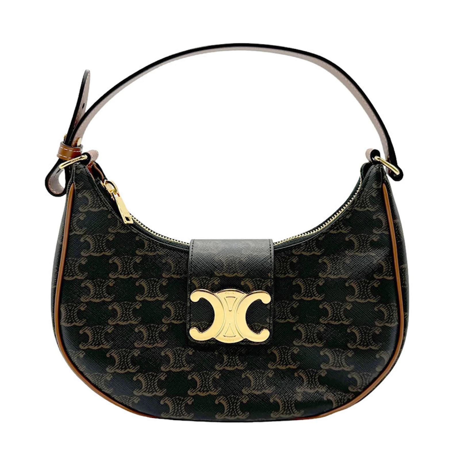ショルダーバッグ・ポシェット CELINE TRIOMPHE SHOULDER BAG 197992DQW 04LU Céline Celine Shoulder Bag Triomphe Chain Wallet Brown