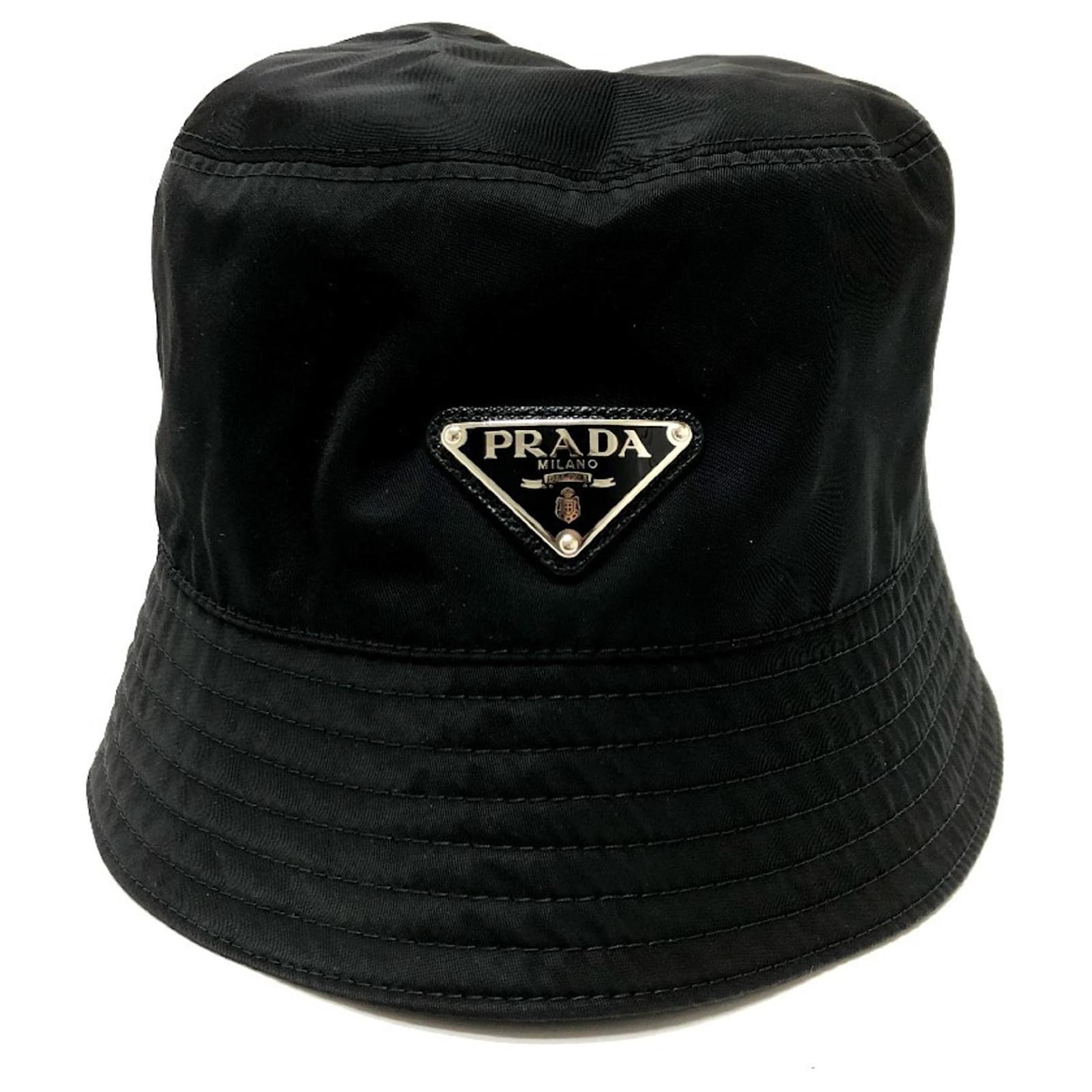 Prada black bucket hat sale