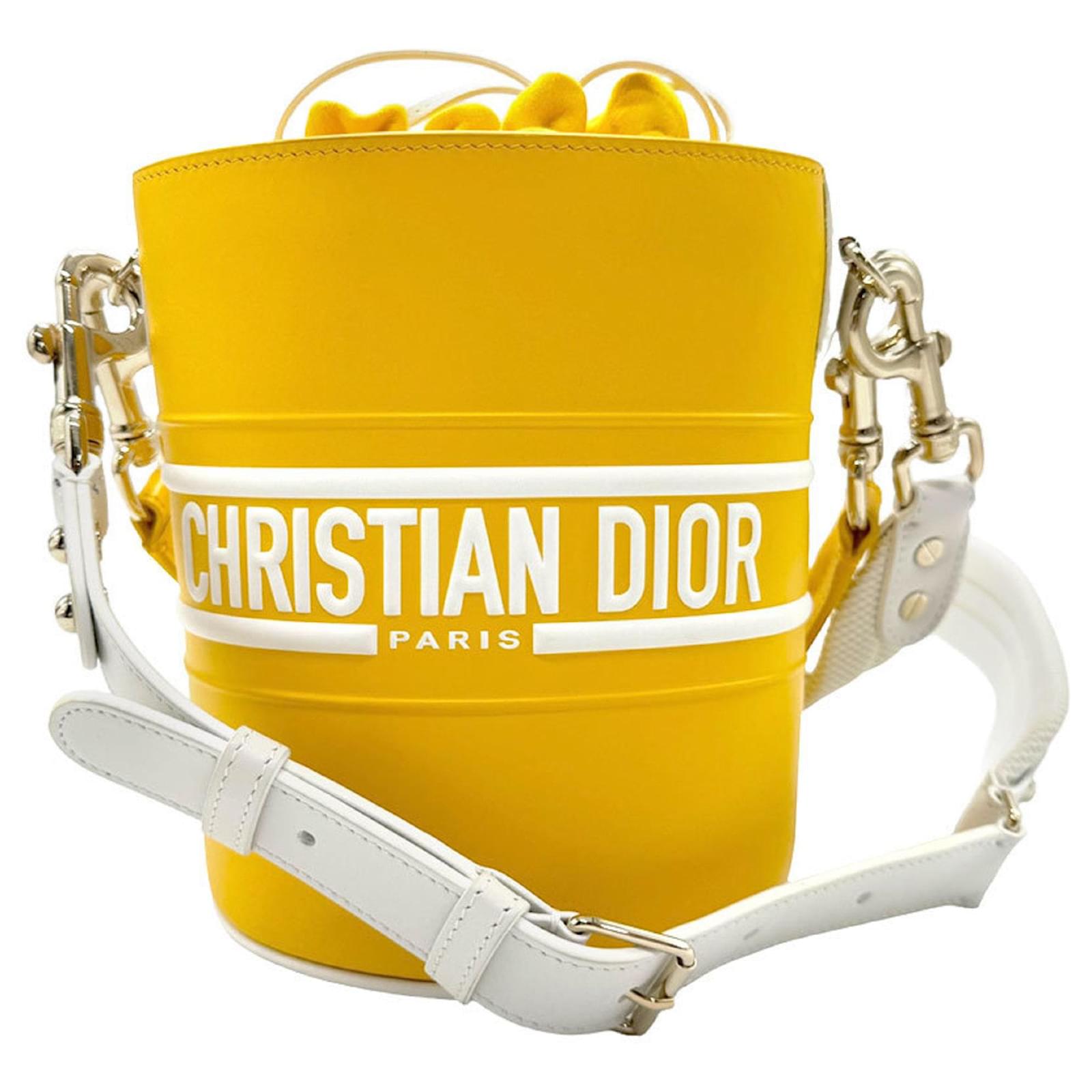 Christian Dior Yellow Leather Shoulder Bag ref.1575564 - Joli Closet