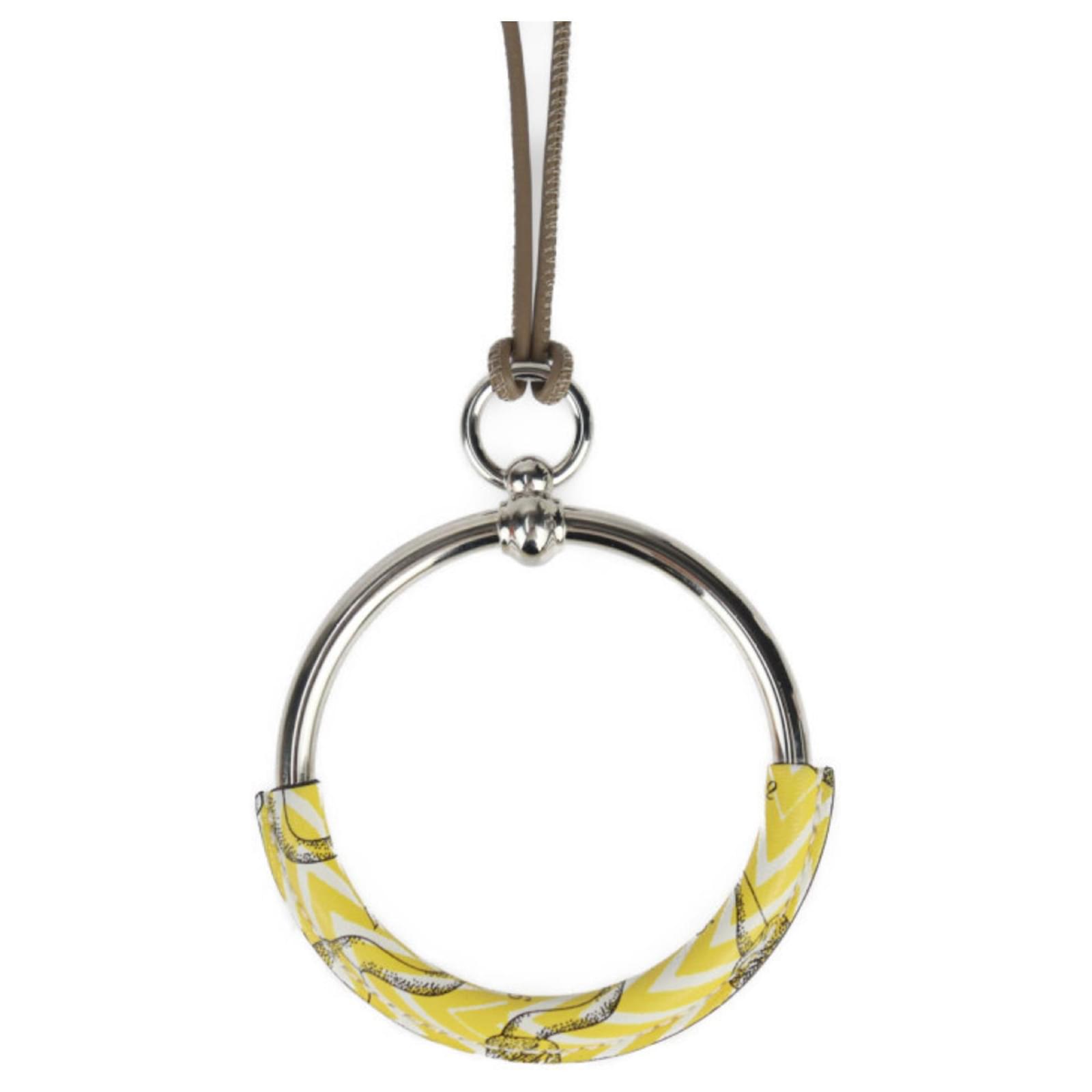 HERMES 限定 Loop ループ ペンダント della Cavalleria Hermès HERMES Cavalleria Loop Necklace Silvery Yellow