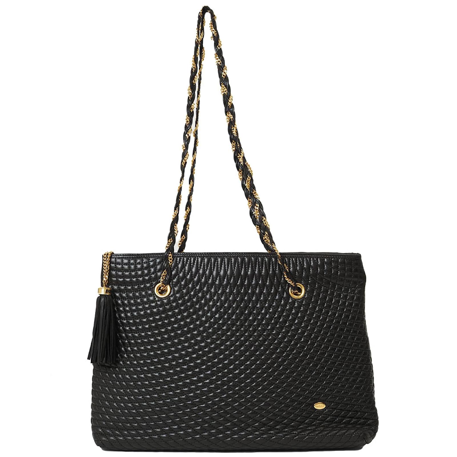 バッグ BALLY Quilting Black shoulderbag handbag BALLY Quilted Chain Shoulder Bag Black Leather ref.1575787