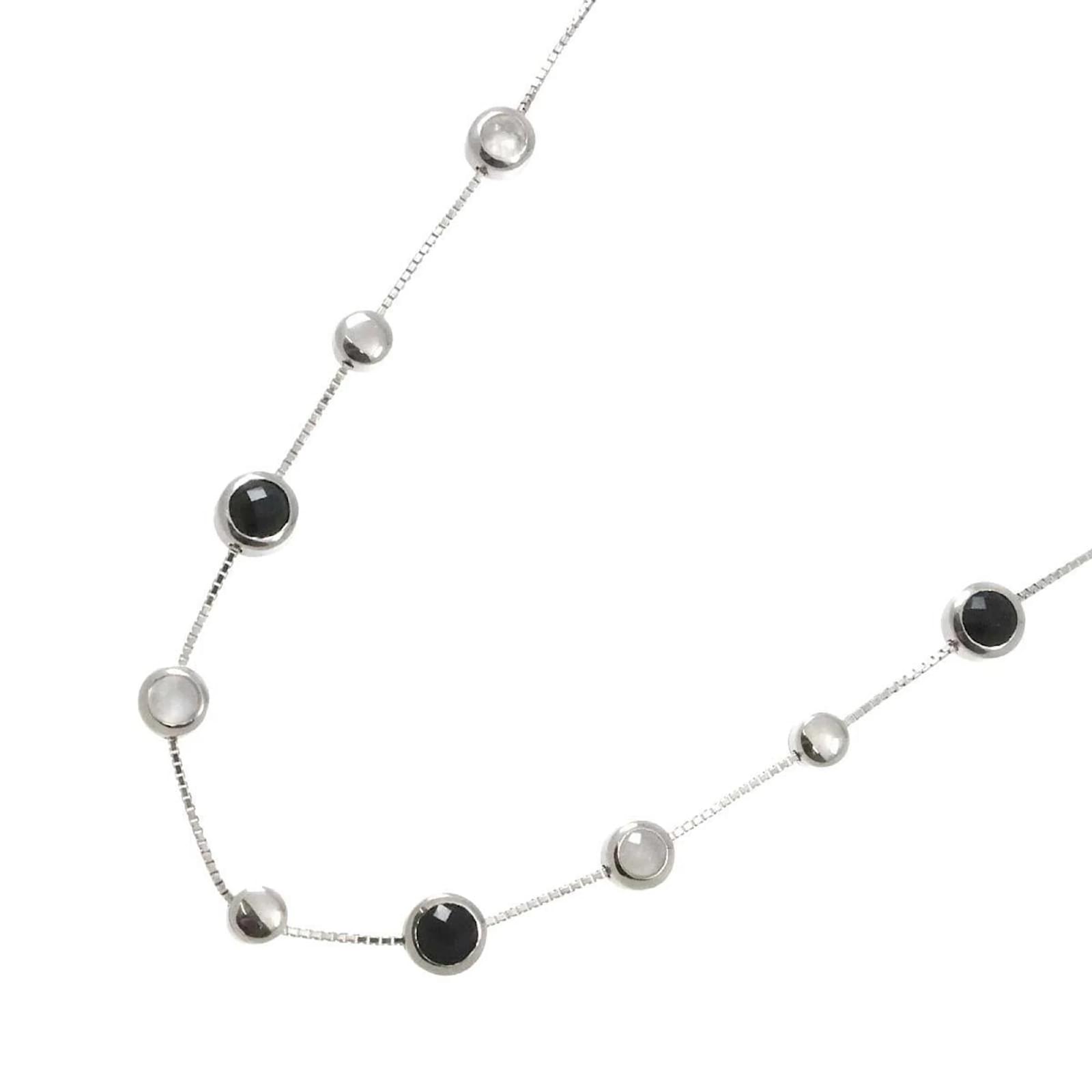 Celine Macadam Onyx Quartz Long Necklace