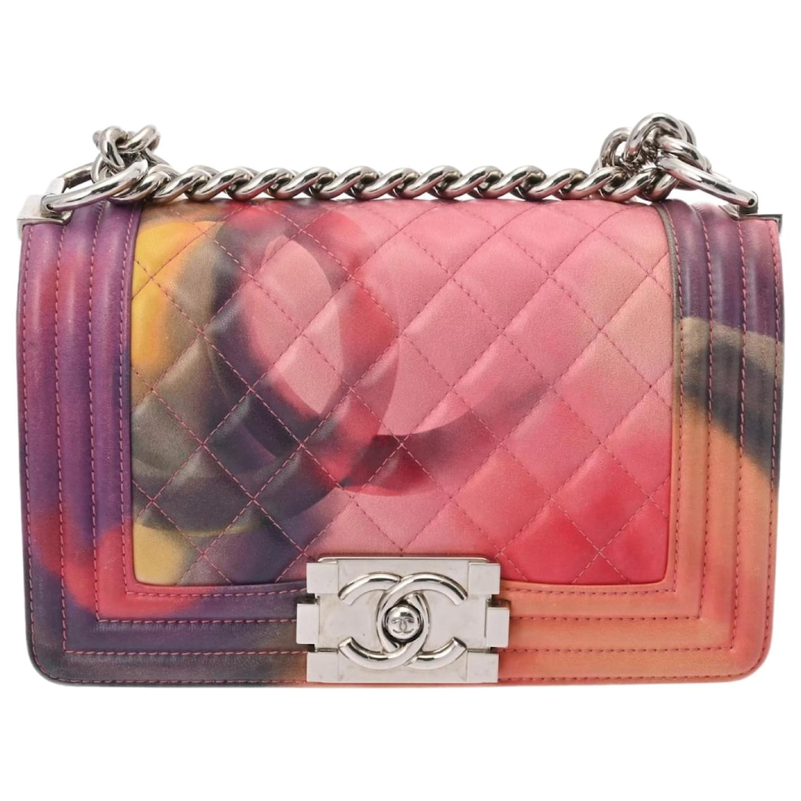 Oliver Gal CHANEL バッグ/花 Rare Chanel 1996 Vintage Watercolor Floral Medium Classic