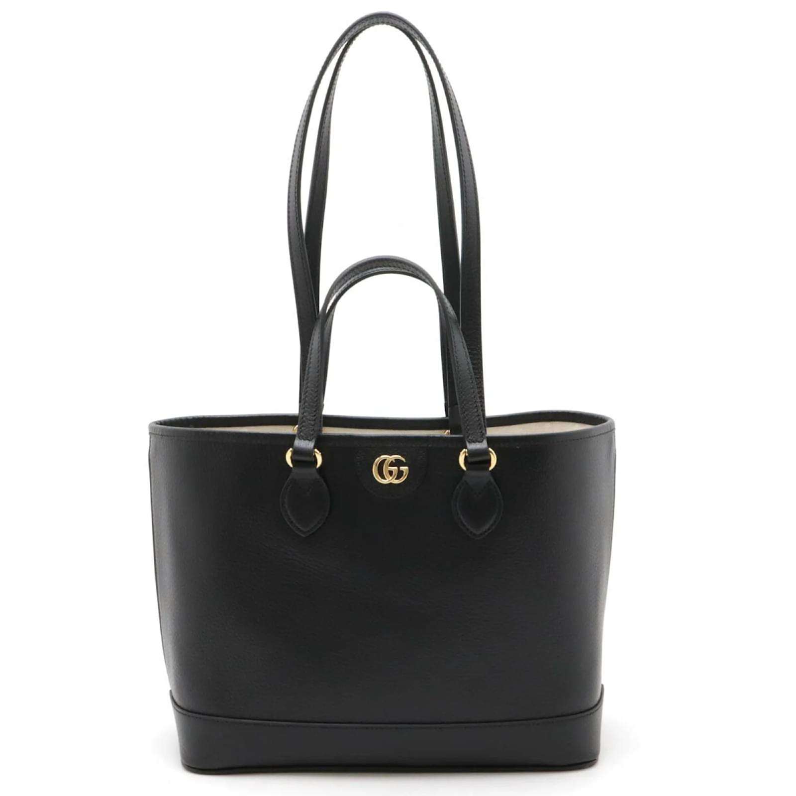 GUCCI Double G Small Tote Bag Black Leather ref.1576838 - Joli Closet