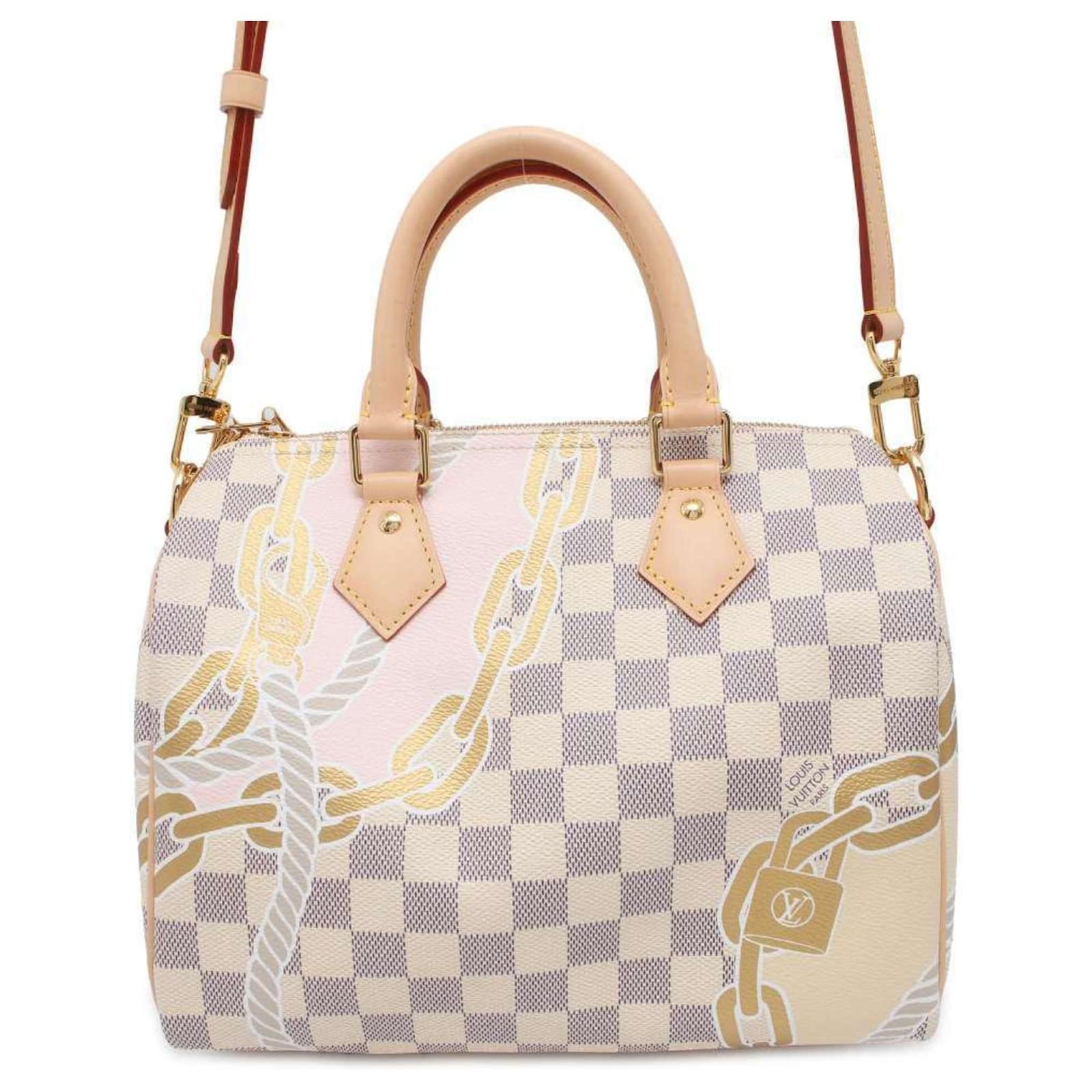 Louis Vuitton Damier Azur Speedy Bandouliere 25 Handbag Beige Cloth  ref.1576931 - Joli Closet