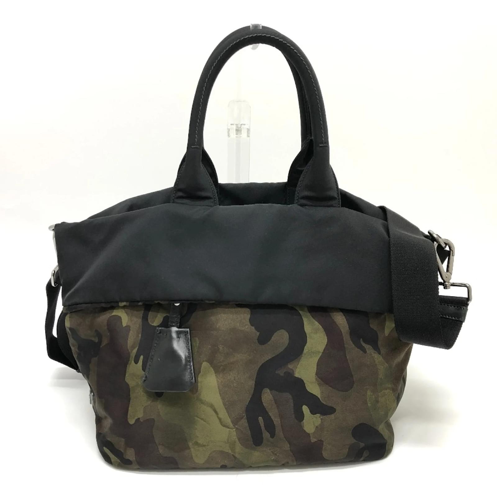 Prada B1959 Camouflage Handbag Khaki Nylon Joli Closet