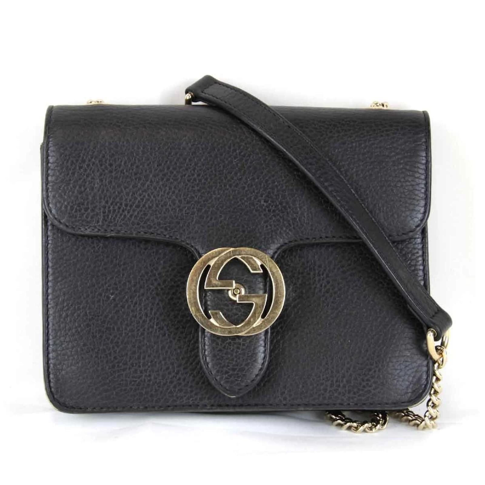 Gucci Interlocking Sac Gucci Bandouliere Noir Sac Bandoulière En