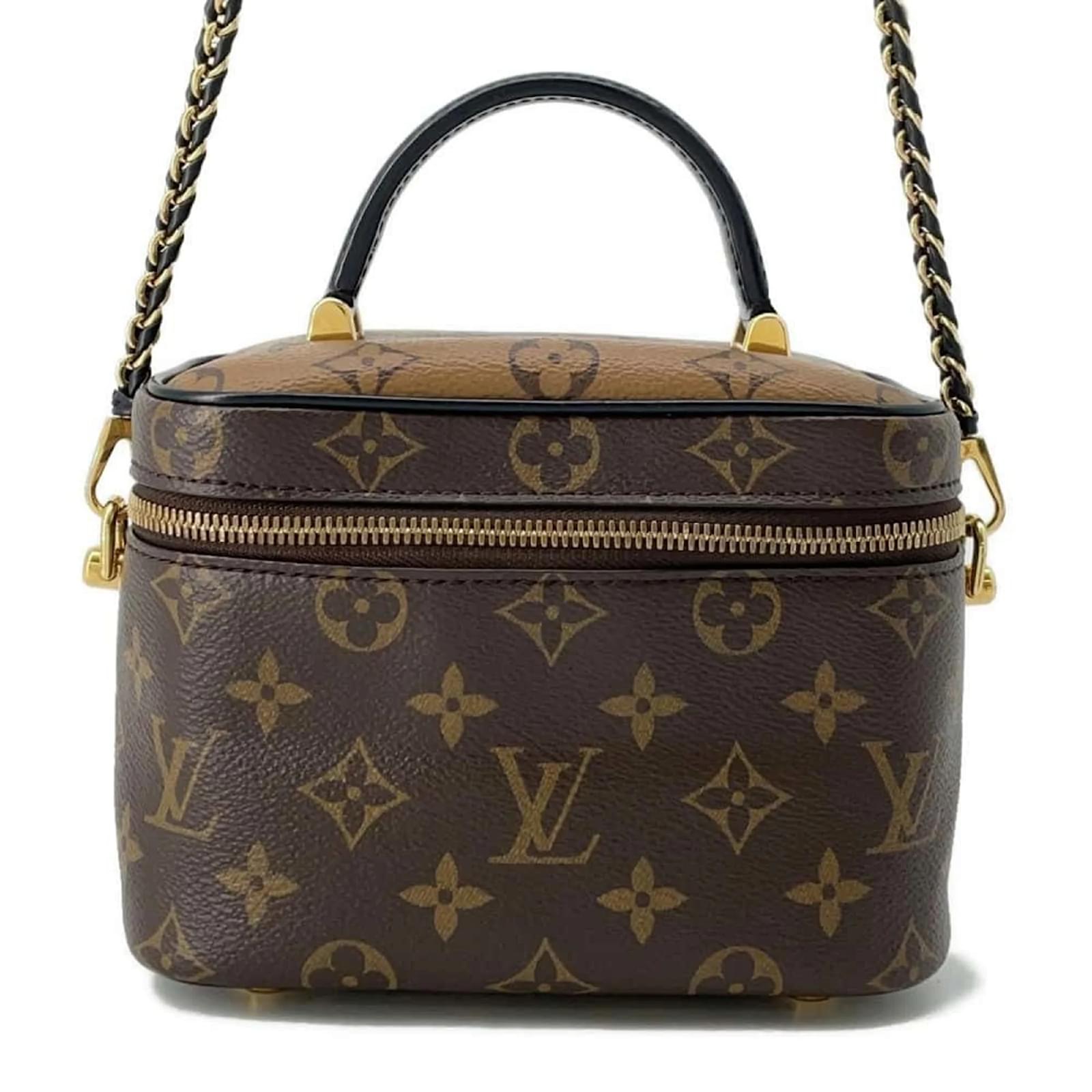 Louis Vuitton Monogram Reverse Vanity NV PM Handbag Black