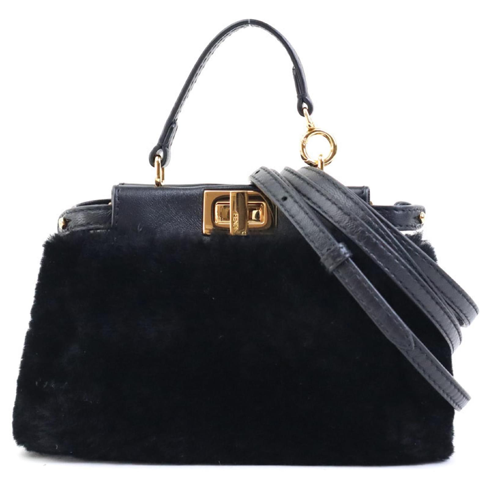 Fendi peekaboo fur deals bag