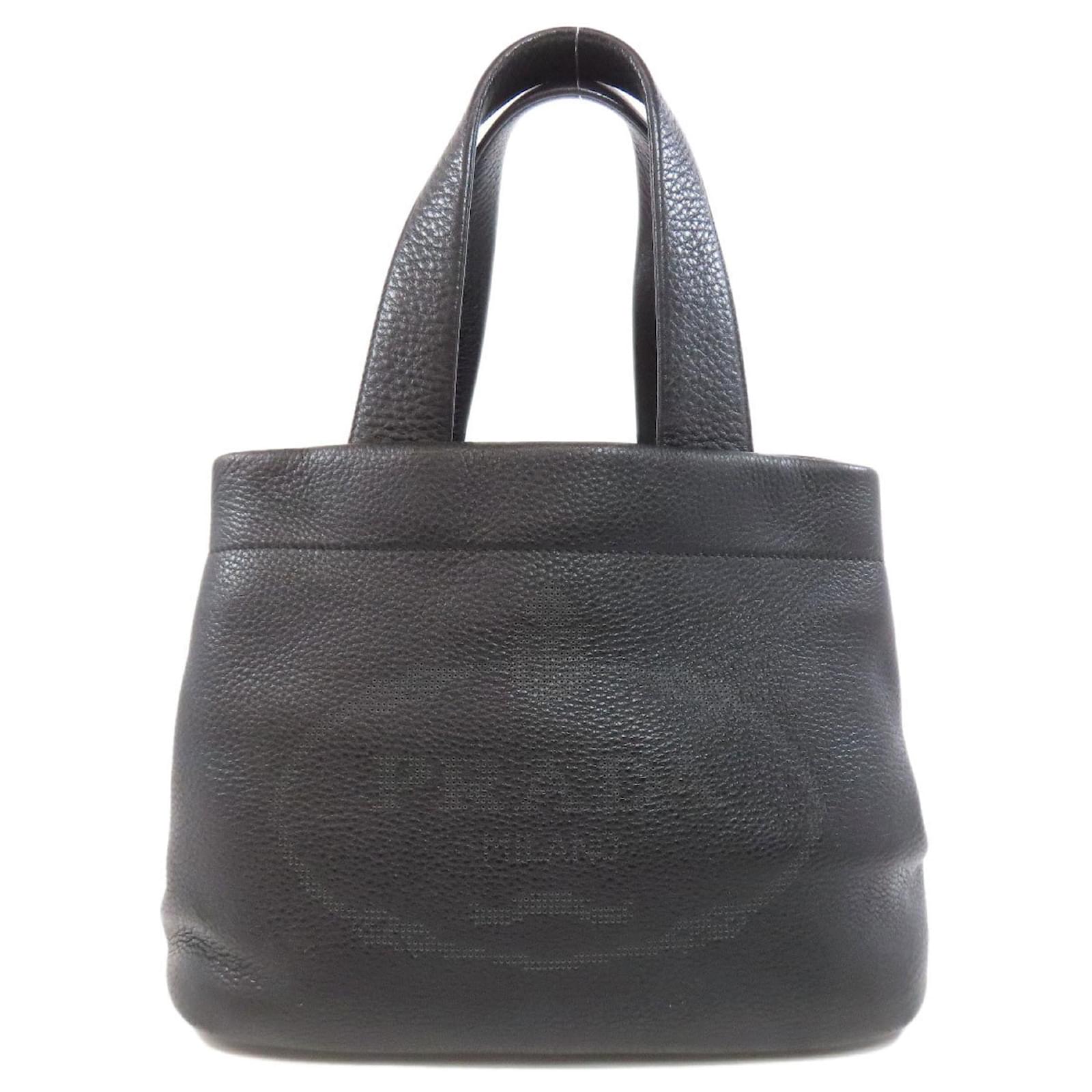 PRADA PUNCHING LEATHER ONE SHOULDER BAG