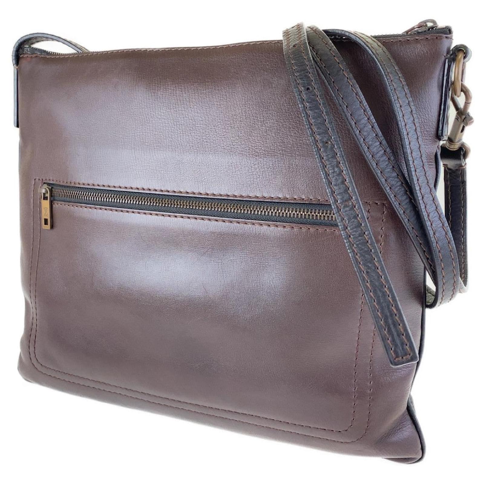 Louis Vuitton Leather Sac Plat Messenger Bag Brown ref.1579130 Joli Closet