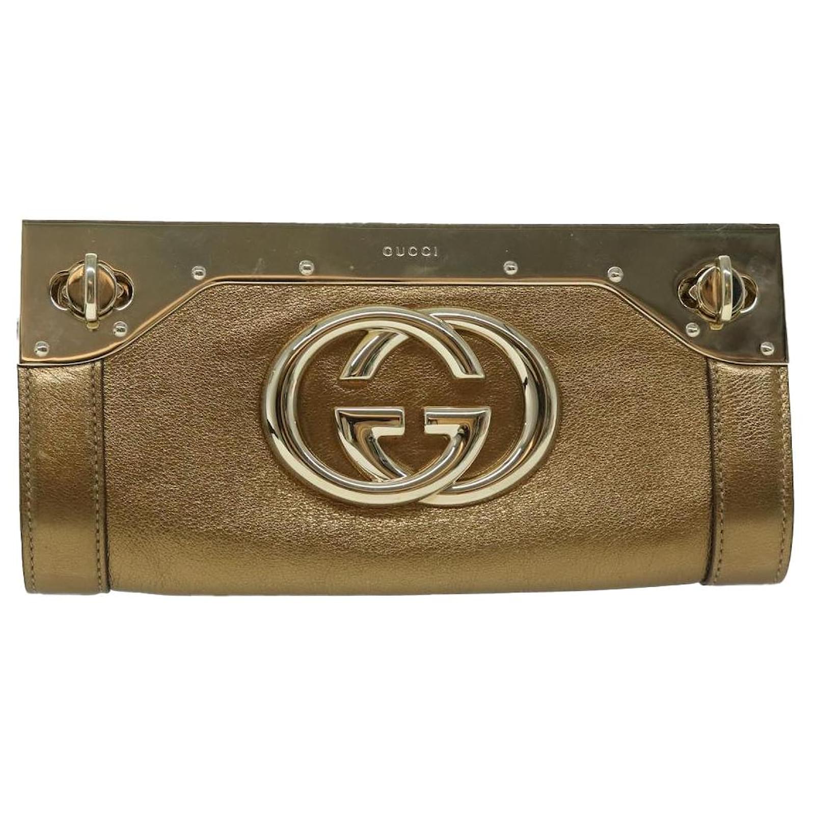 Gucci gold clutch online