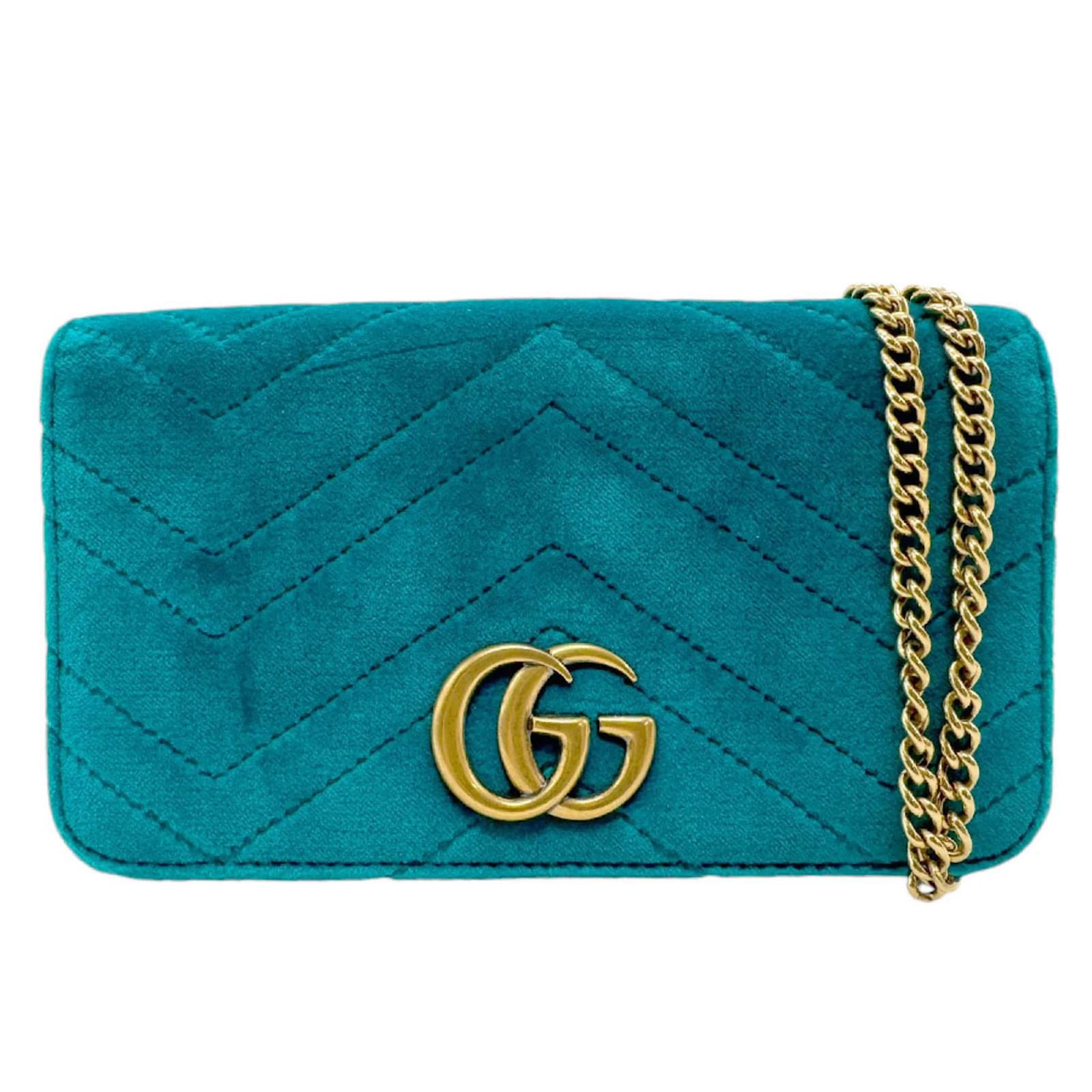 Borsa a Spalla in Velluto GG Marmont di Gucci Arancione ref.1580148 Joli Closet