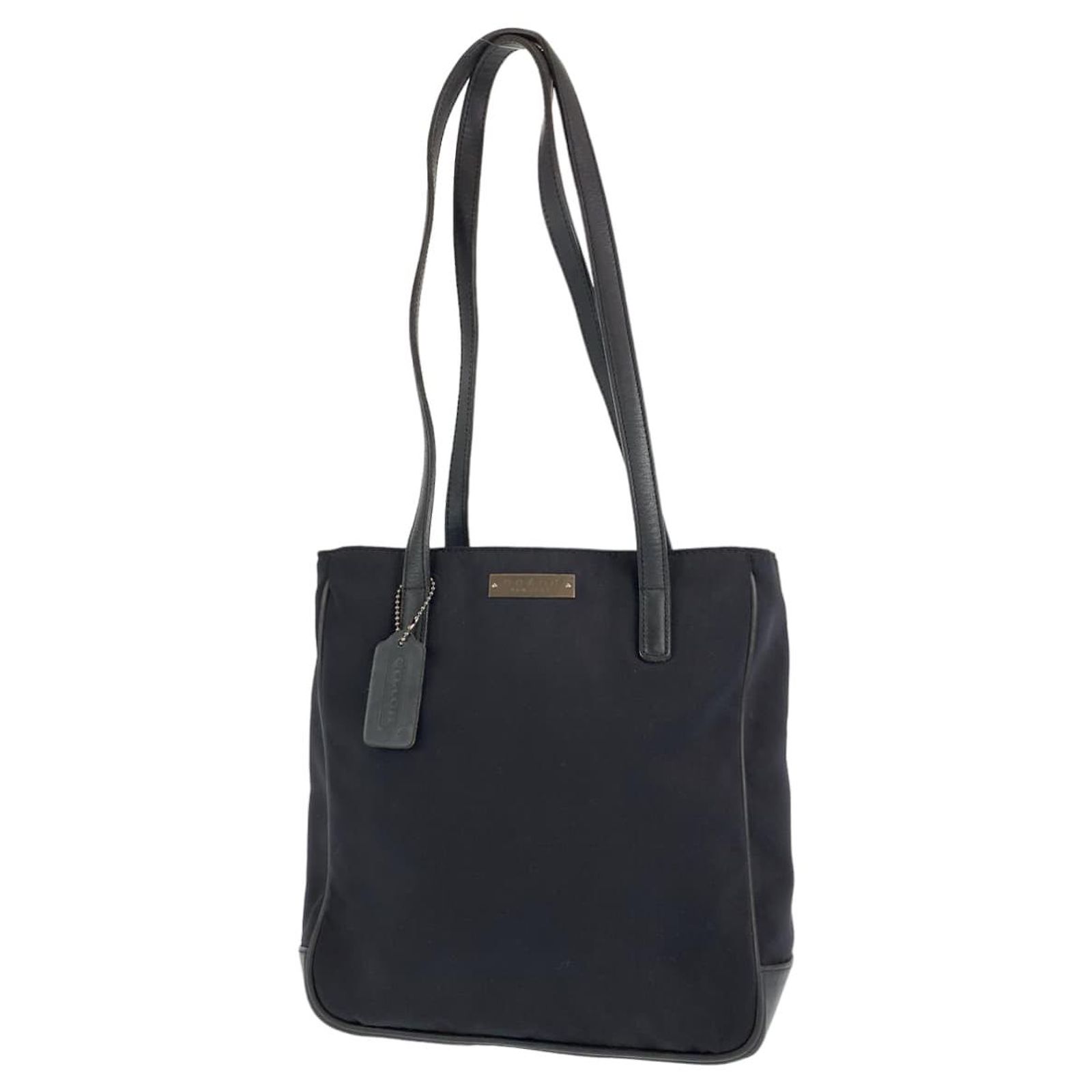 Coach Nylon Leather Shoulder Tote Bag Black Cloth ref.JC1580751 