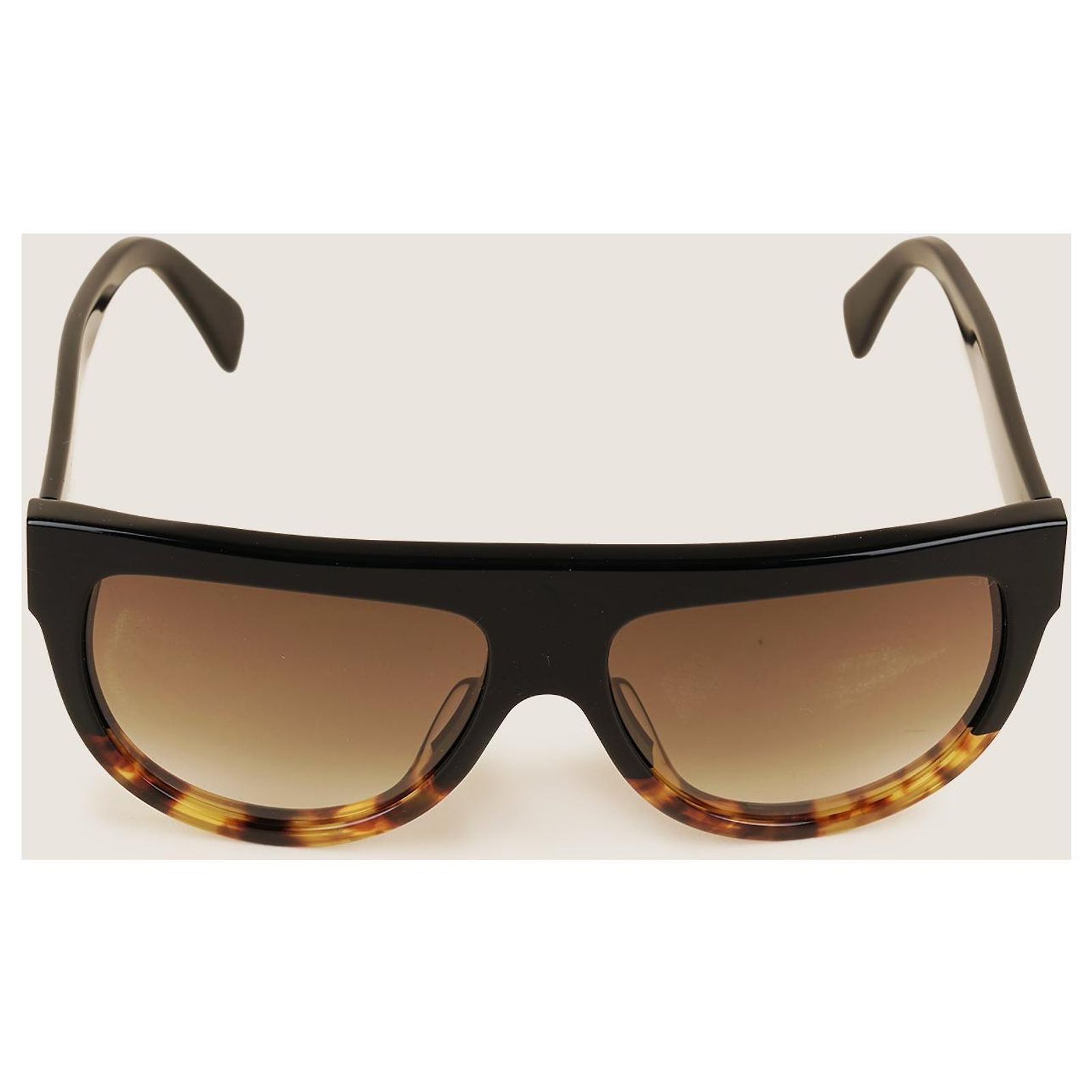 Celine Flat-Brow Sunglasses Brown Oversized sunglasses Celine Brown in Plastic - 45438983 main image 2