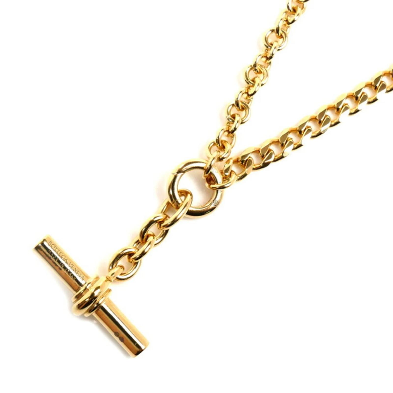 【送料&関税込】Bottega Veneta Necklace BOTTEGA VENETA Crochet gold-tone necklace | NET-A-PORTER