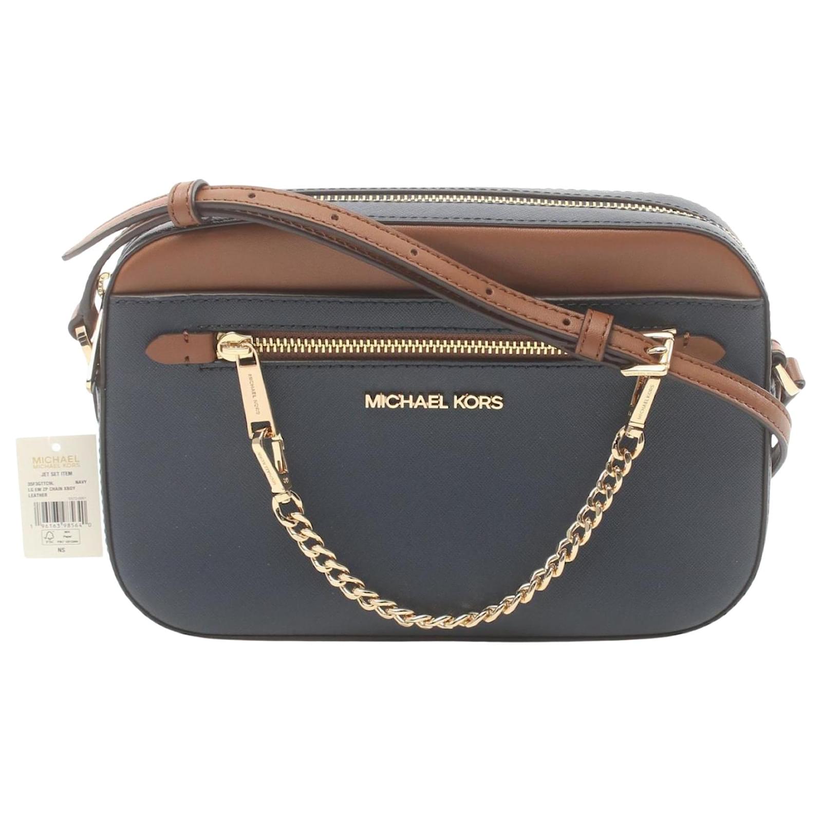 Michael Kors Jet Set Cuir Bleu Marine ref.1584591 Joli Closet