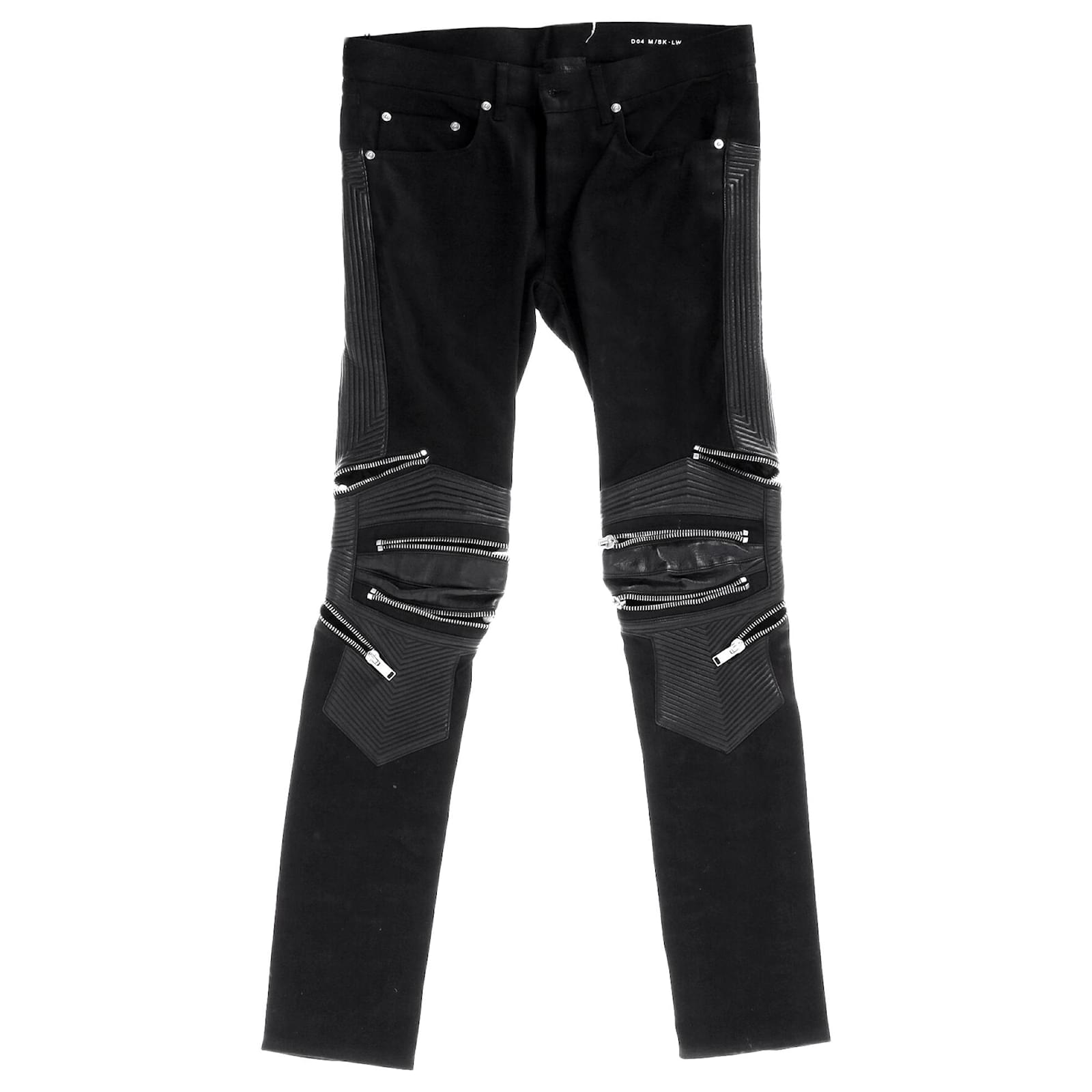 Saint Laurent Low-Waisted D04 Zipper Detail Biker Jeans in