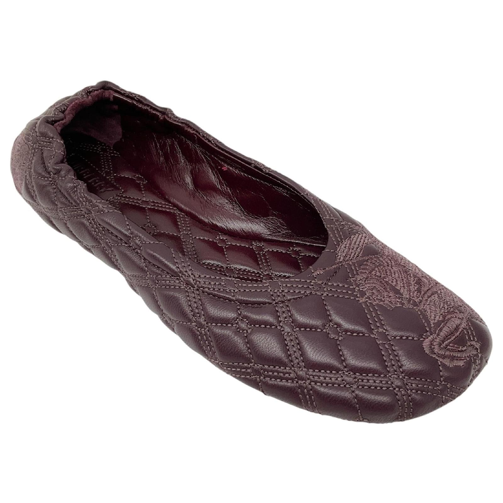 バレエシューズ BURBERRY SADLER QUILTED NAPPA BALLERINAS Burberry Sadler Quilted Nappa Ballerinas (Burberry/バレエ